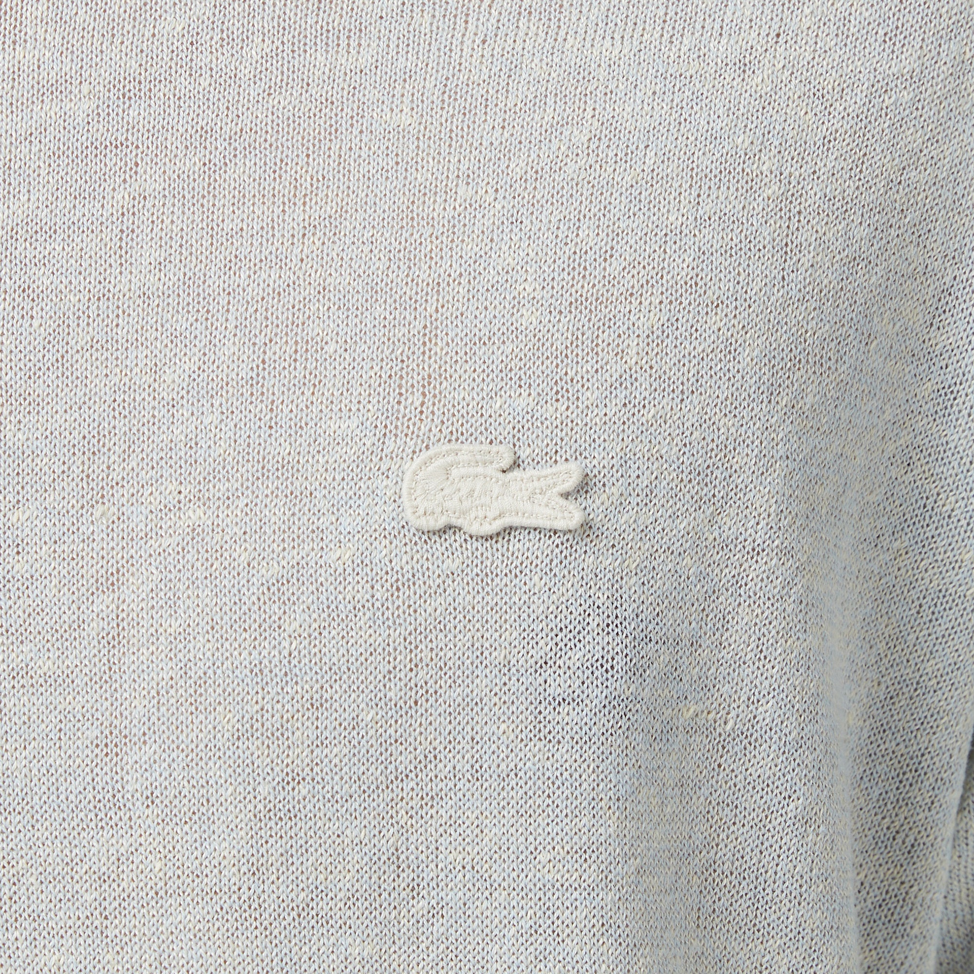 Erkek Classic Fit Kısa Kollu Bisiklet Yaka Keten Bej Triko