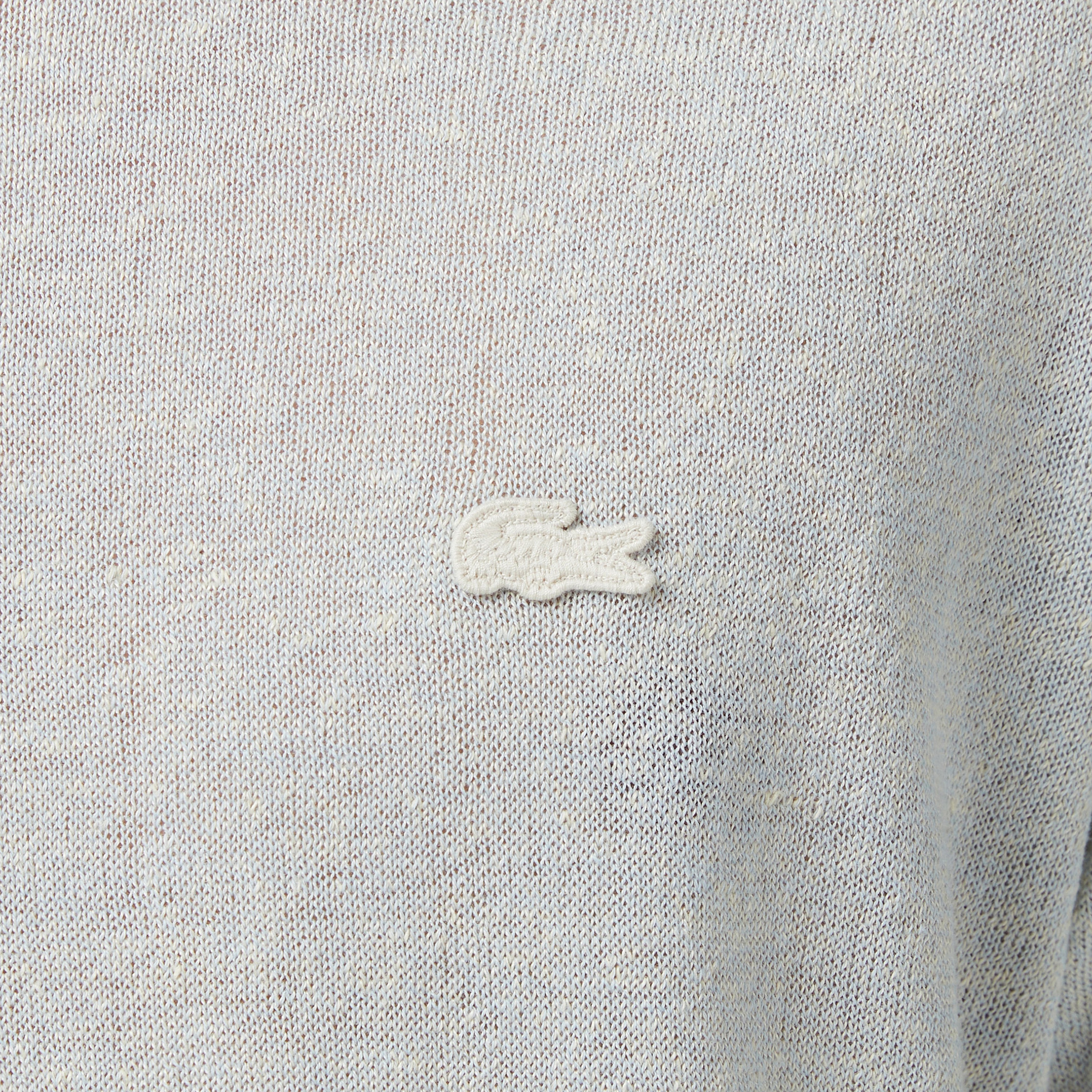 Erkek Classic Fit Kısa Kollu Bisiklet Yaka Keten Bej Triko