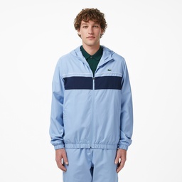 Erkek Regular Fit Kapüşonlu Renk Bloklu Mavi Eşofman Takımı Mavi