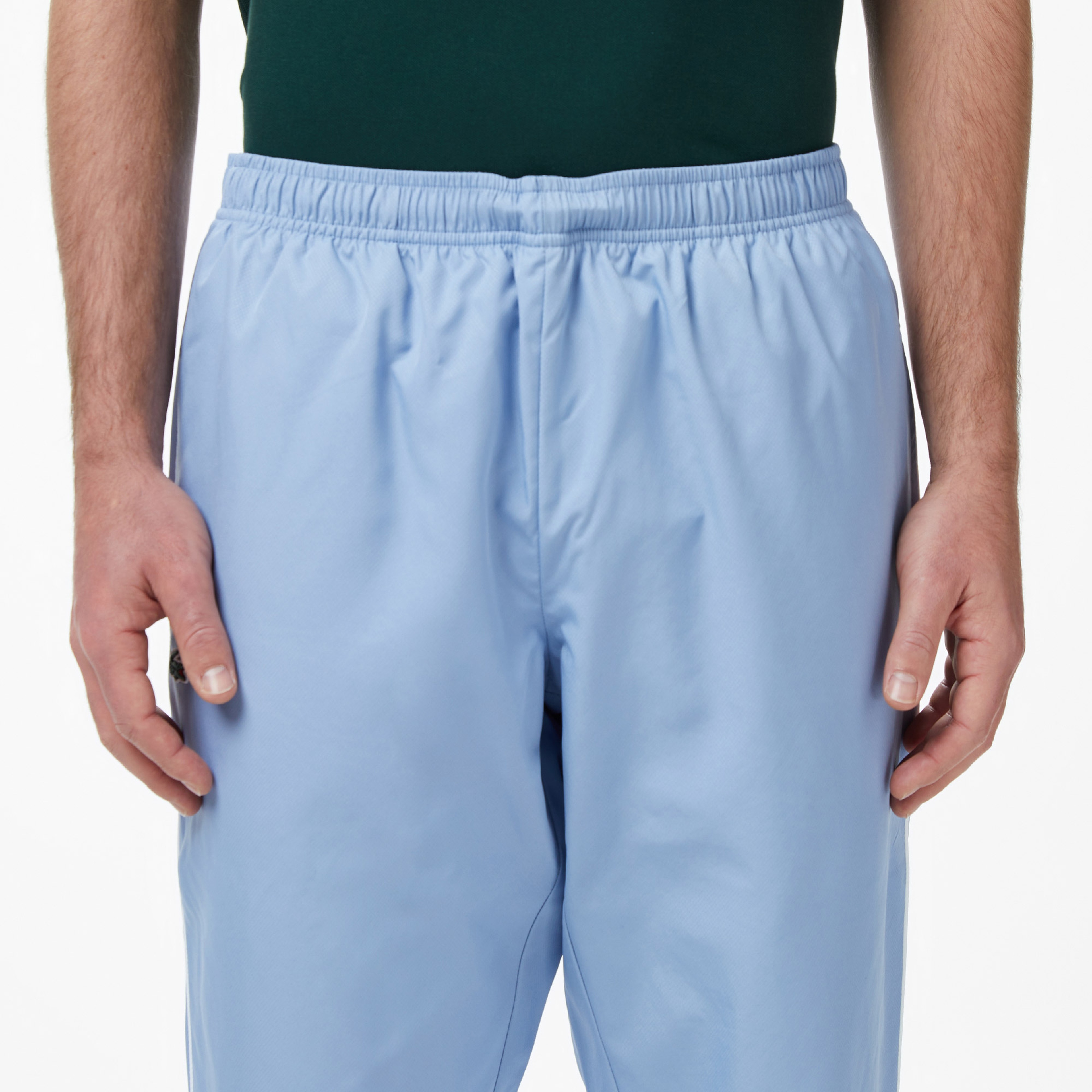 Erkek Regular Fit Kapüşonlu Renk Bloklu Mavi Eşofman Takımı