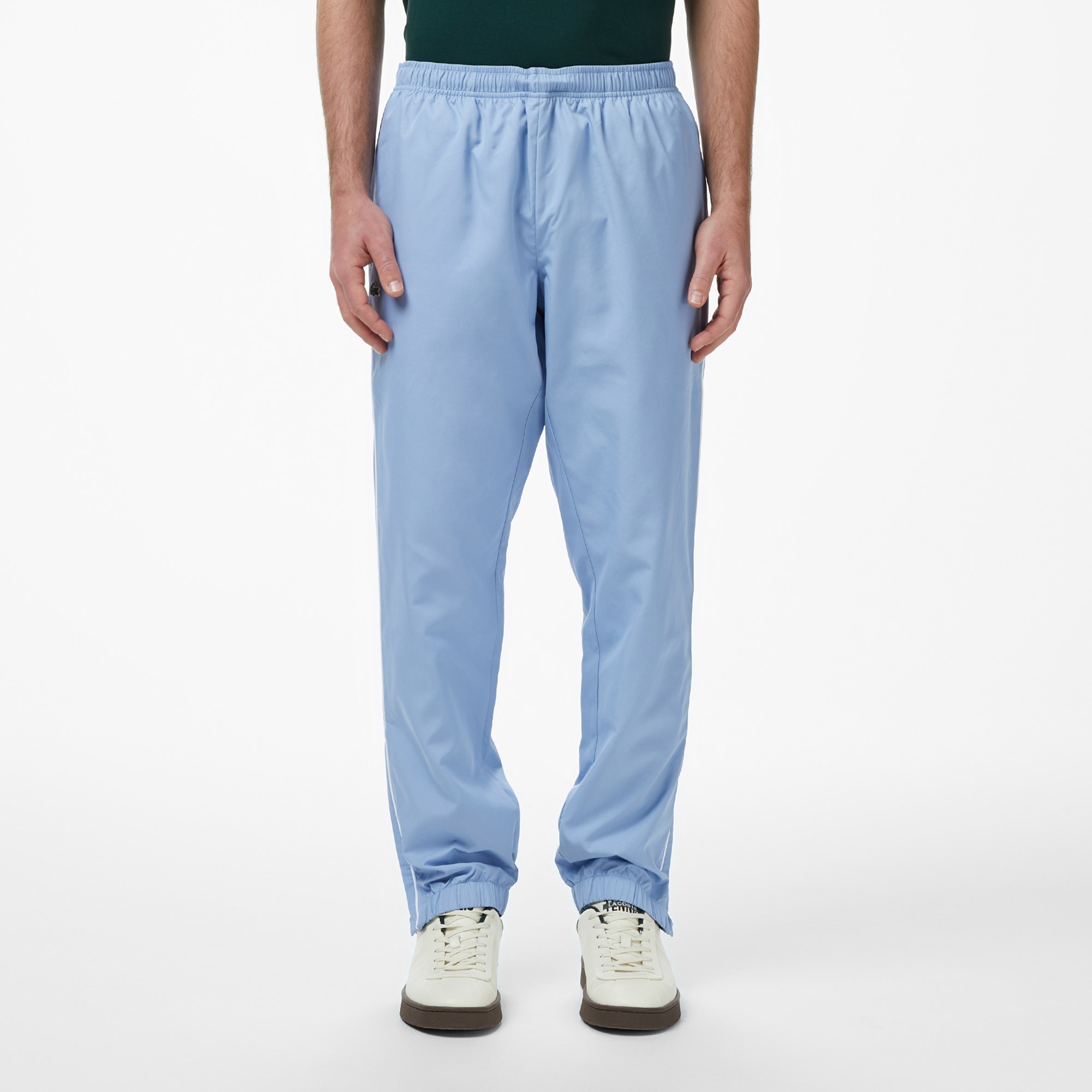 Erkek Regular Fit Kapüşonlu Renk Bloklu Mavi Eşofman Takımı