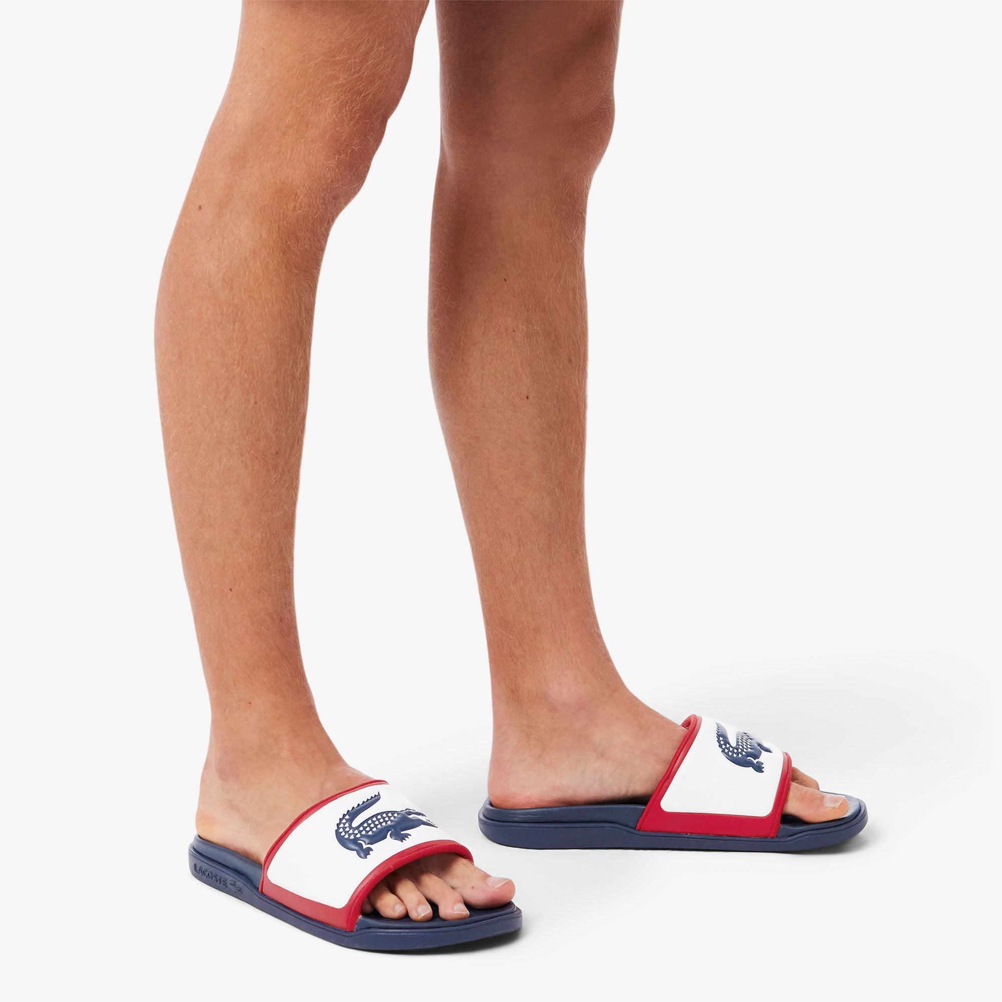 Lacoste Serve Slide Dual Erkek Lacivert Terlik görsel 4