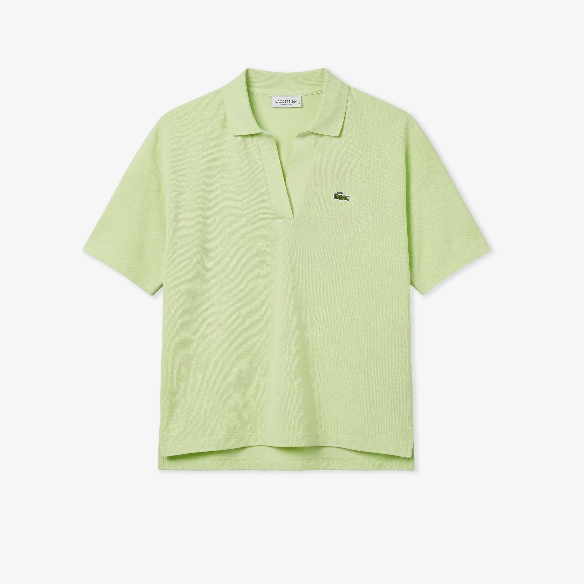 Lacoste Kadın Relaxed Fit Açık Yeşil Polo görsel 3