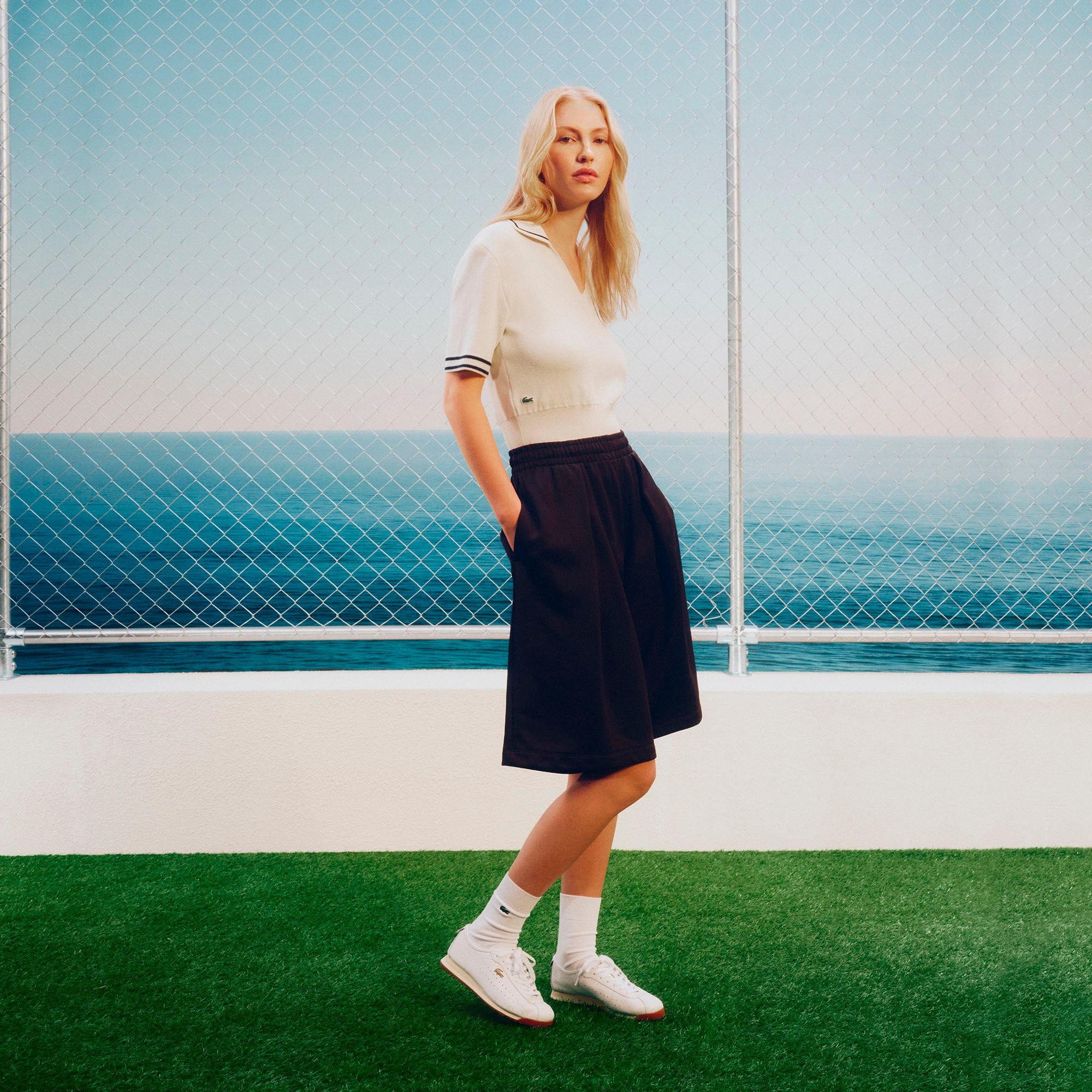 Lacoste Club-Low Kadın Beyaz Sneaker görsel 7