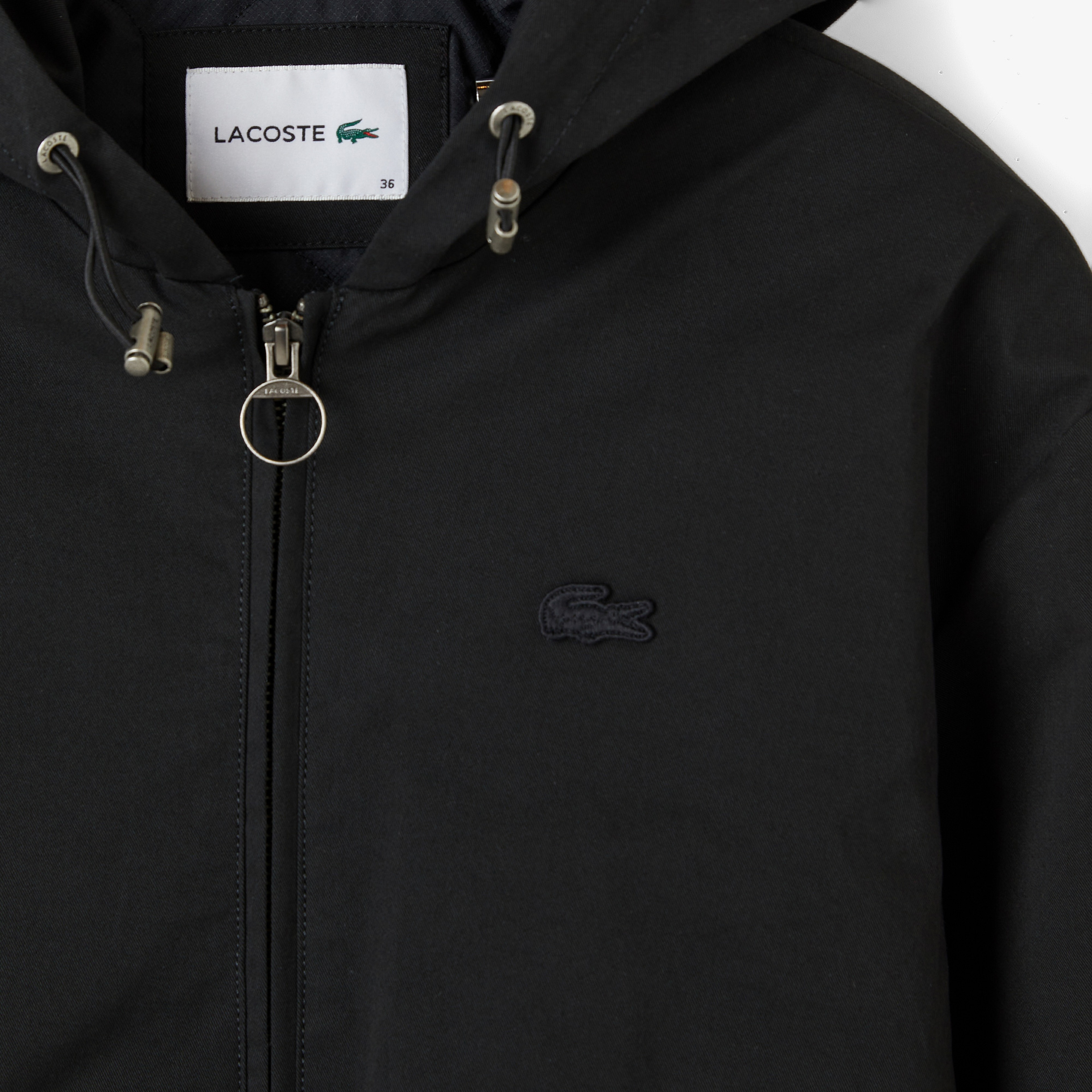 Kadın Relaxed Fit Kapüşonlu Siyah Ceket