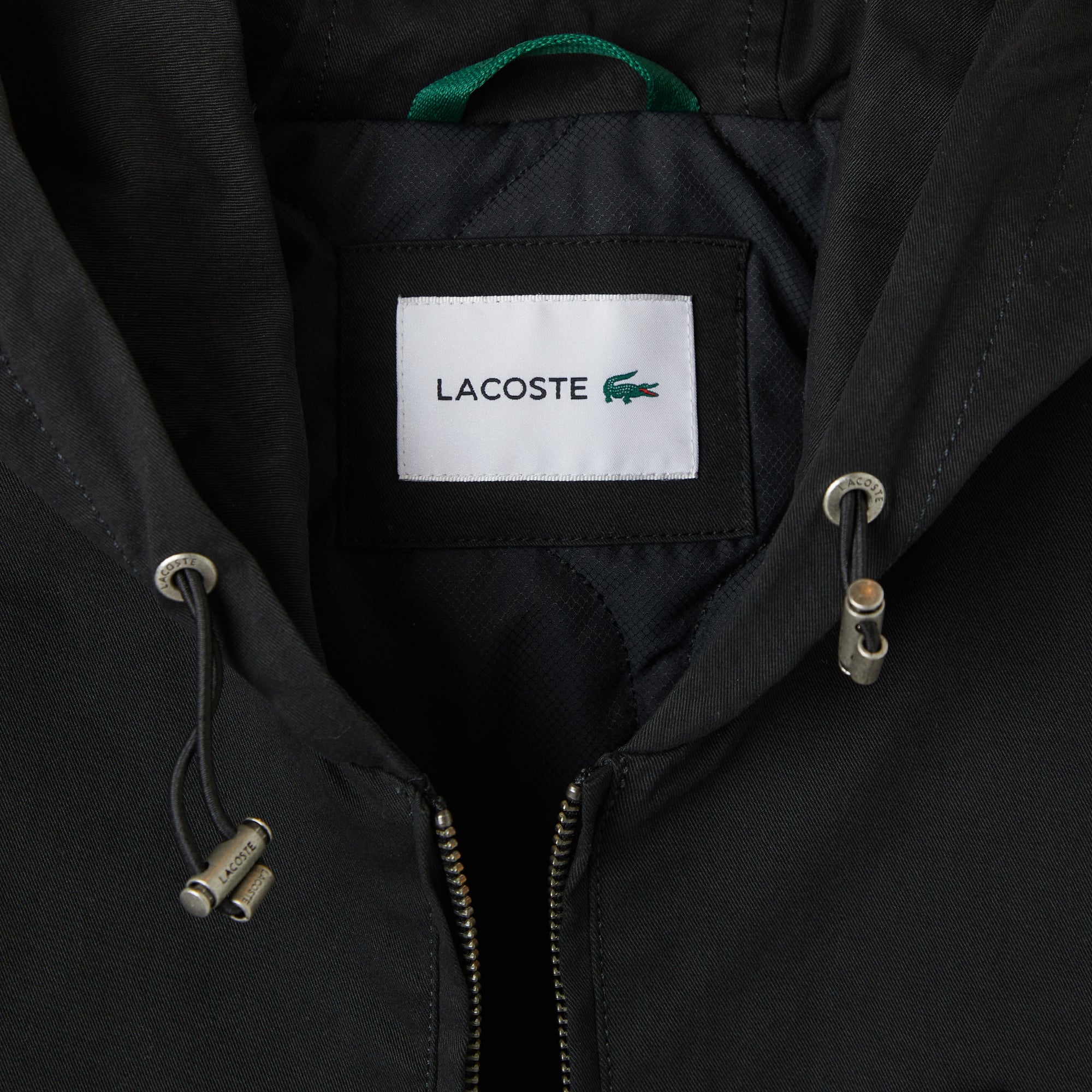 Lacoste Kadın Relaxed Fit Kapüşonlu Siyah Ceket görsel 5