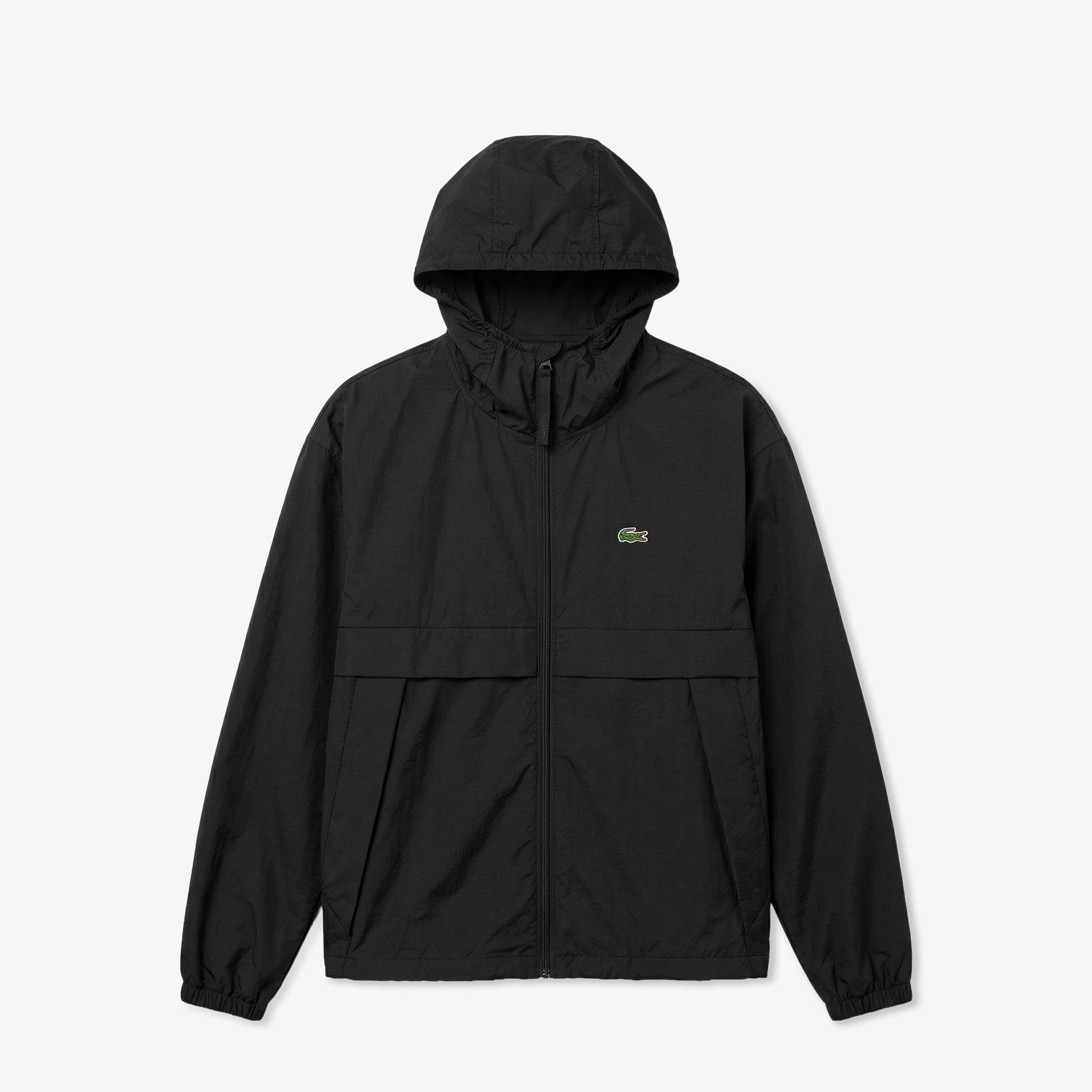 Erkek Kapüşonlu Siyah Yağmurluk