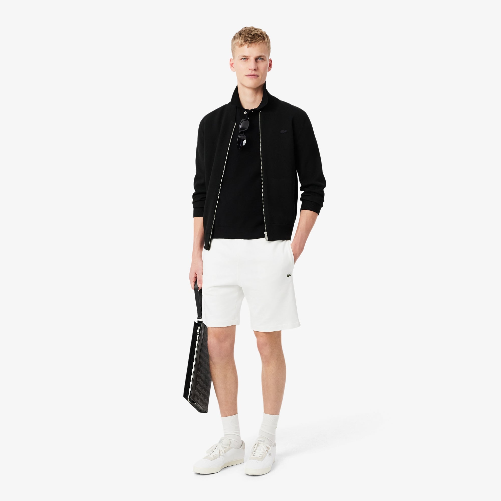 Erkek Regular Fit Beyaz Şort