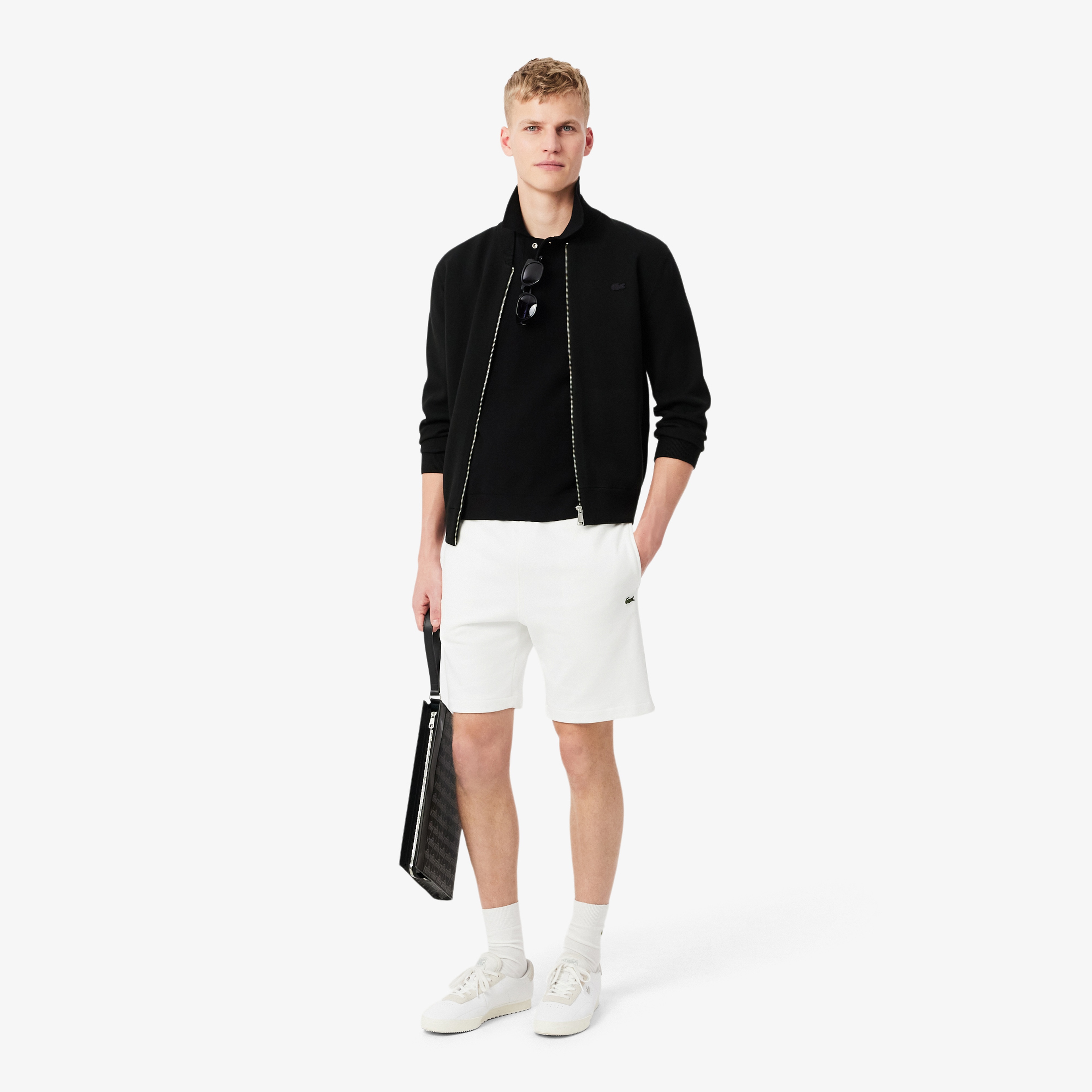 Erkek Regular Fit Beyaz Şort