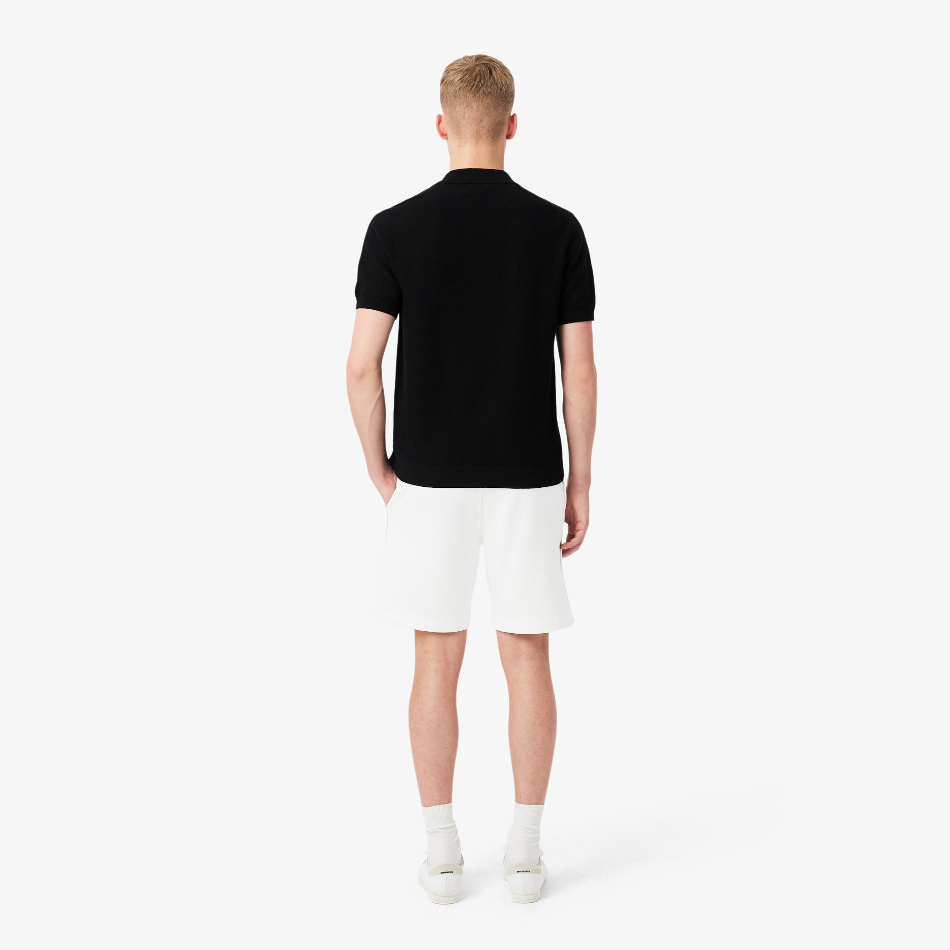 Erkek Regular Fit Beyaz Şort