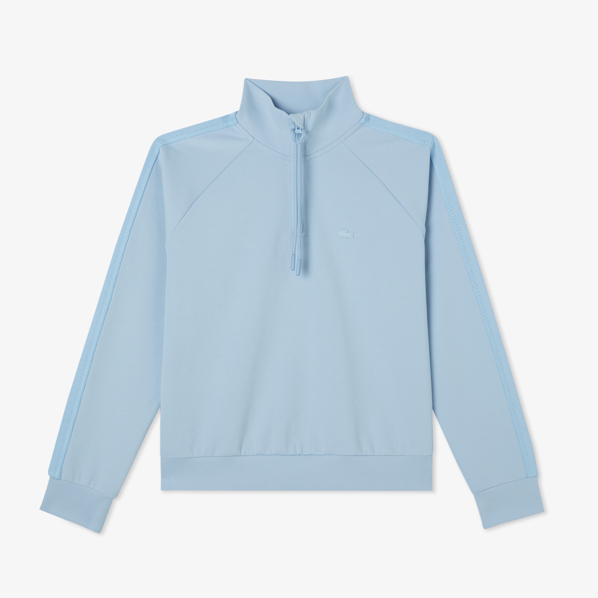 Kadın Loose Fit Dik Yaka Mavi Sweatshirt