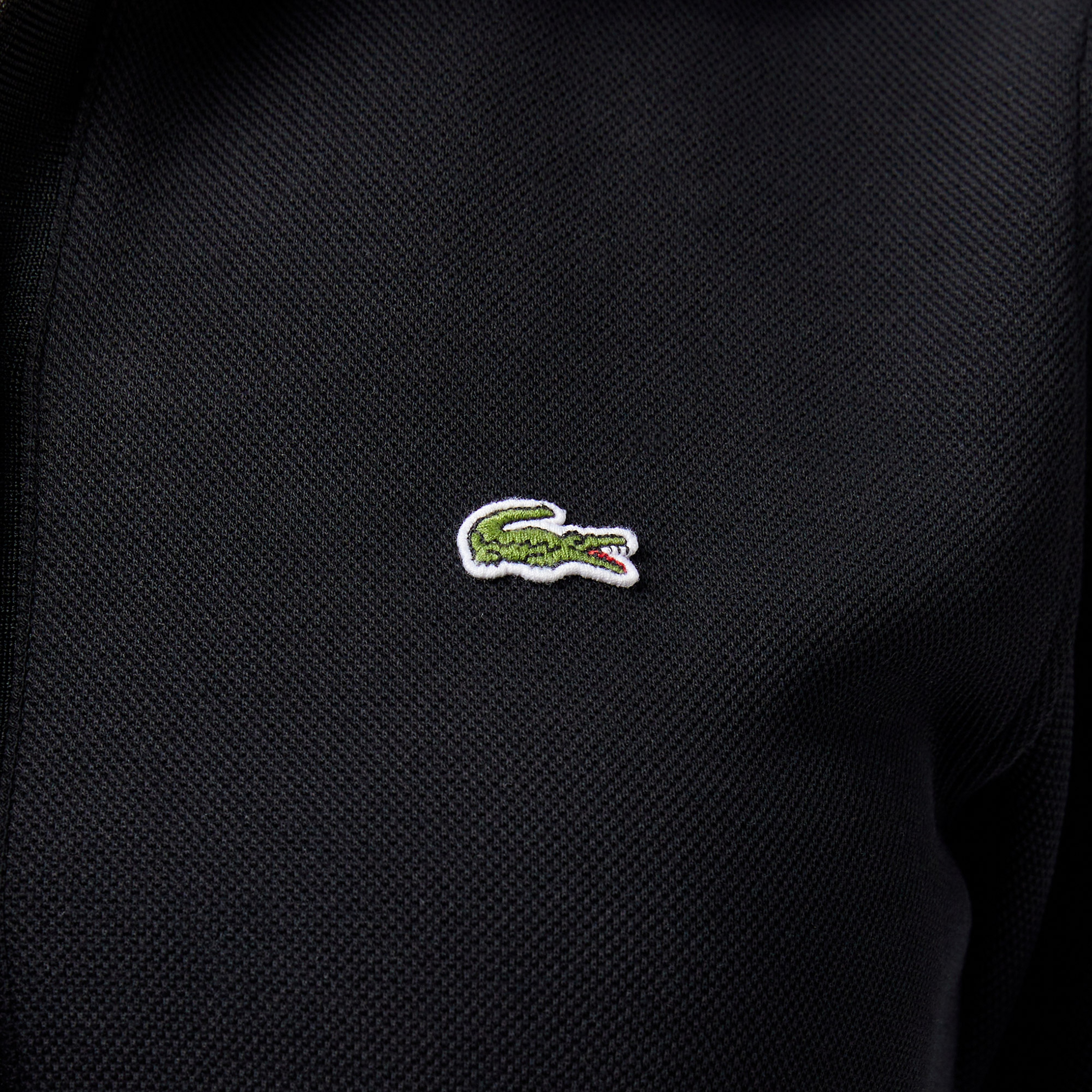 Kadın Classic Fit Kısa Kollu Polo Yaka Siyah Elbise