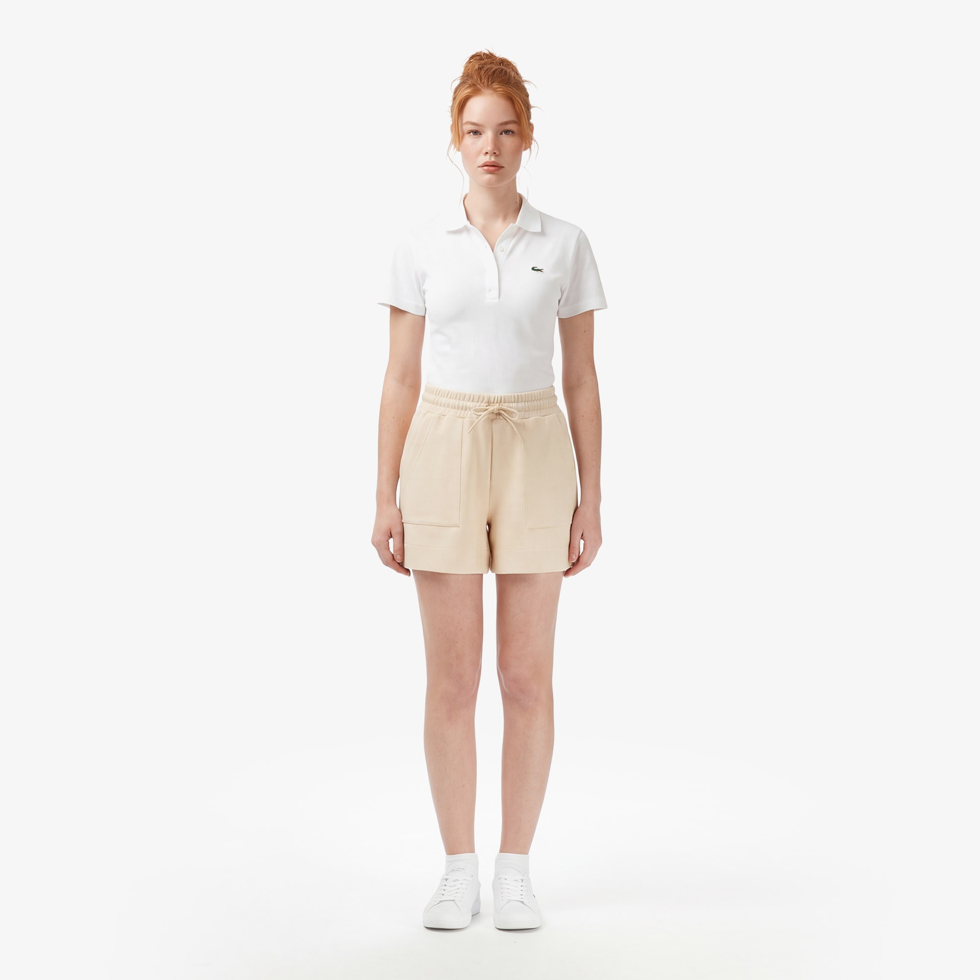 Kadın Relaxed Fit Bej Şort