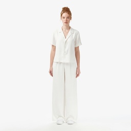 Kadın Regular Fit Kısa Kollu Krem Gömlek Krem