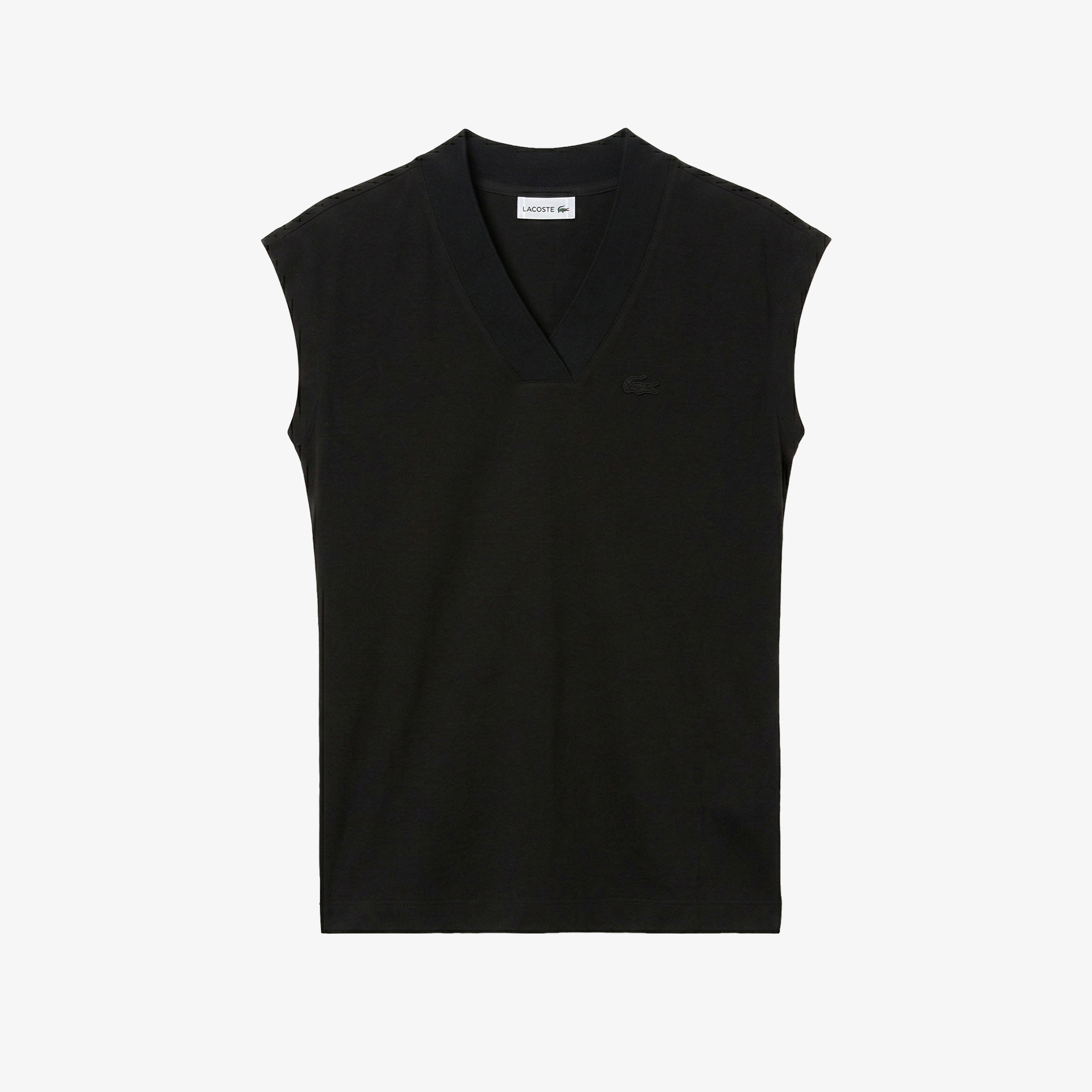 Kadın Slim Fit V Yaka Siyah T-Shirt