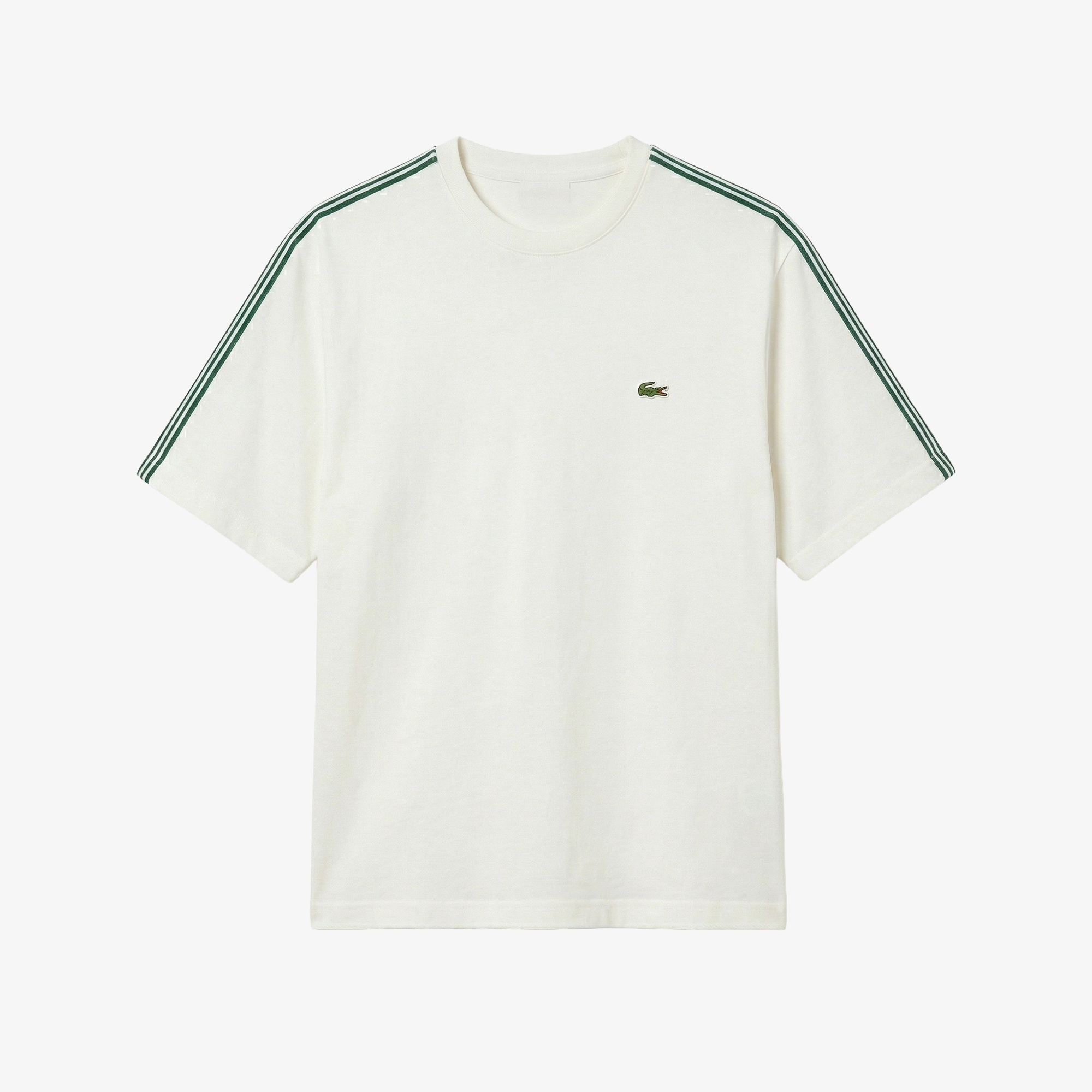 Erkek Relaxed Fit Bisiklet Yaka Baskılı Beyaz T-Shirt