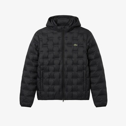 Erkek Kapüşonlu Kapitone Siyah Mont Siyah