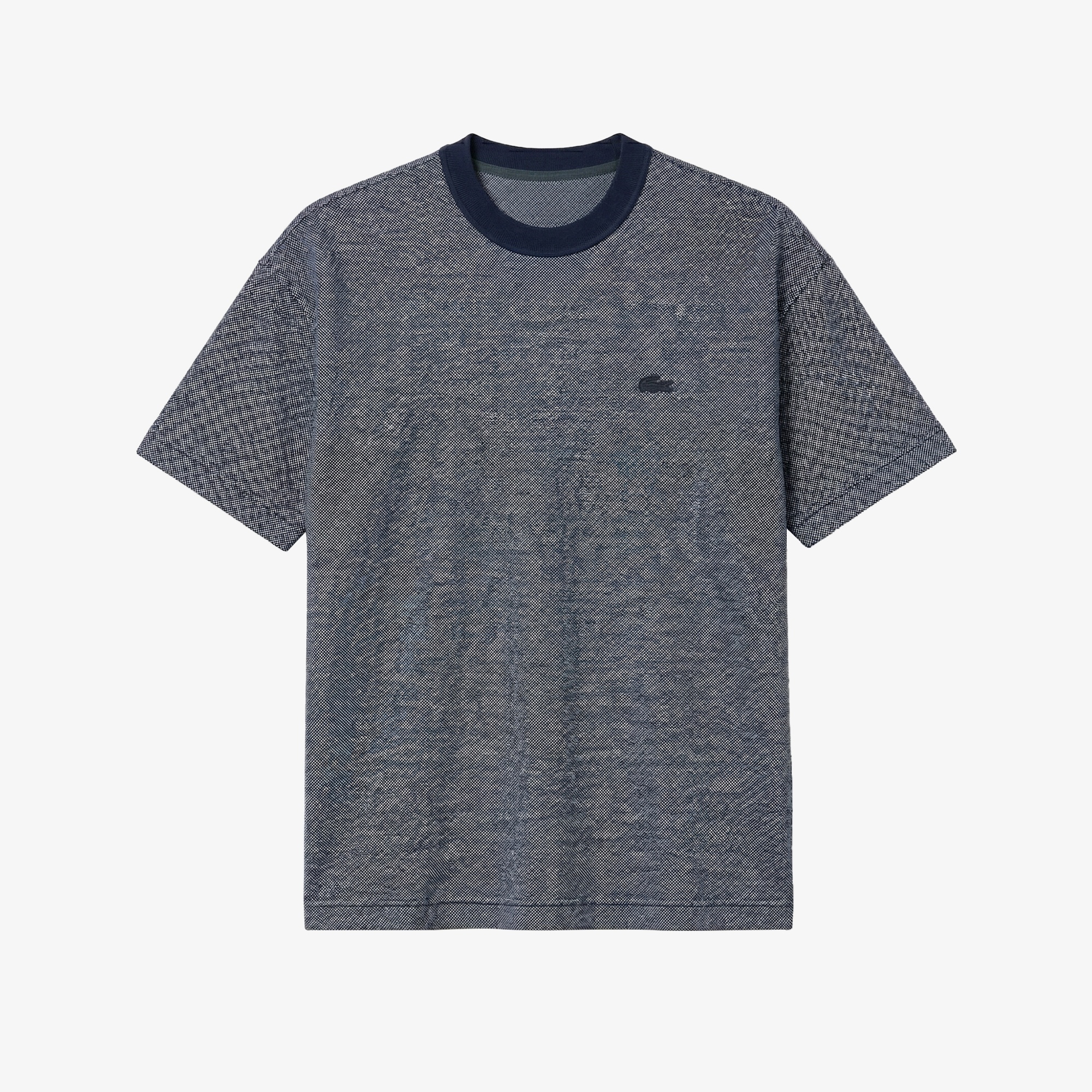 Erkek Oversize Fit Bisiklet Yaka Lacivert T-Shirt