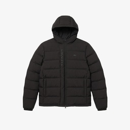 Erkek Regular Fit Kapüşonlu Siyah Şişme Mont Siyah