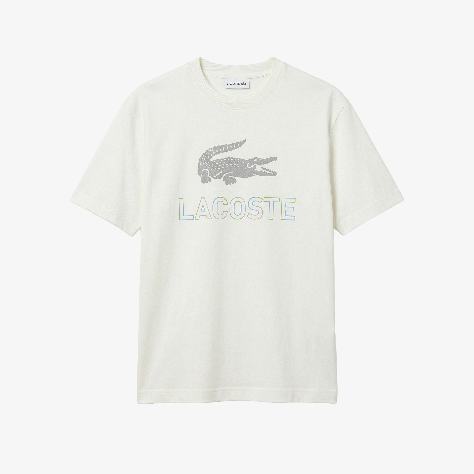 Erkek Regular Fit Bisiklet Yaka Baskılı Beyaz T-Shirt