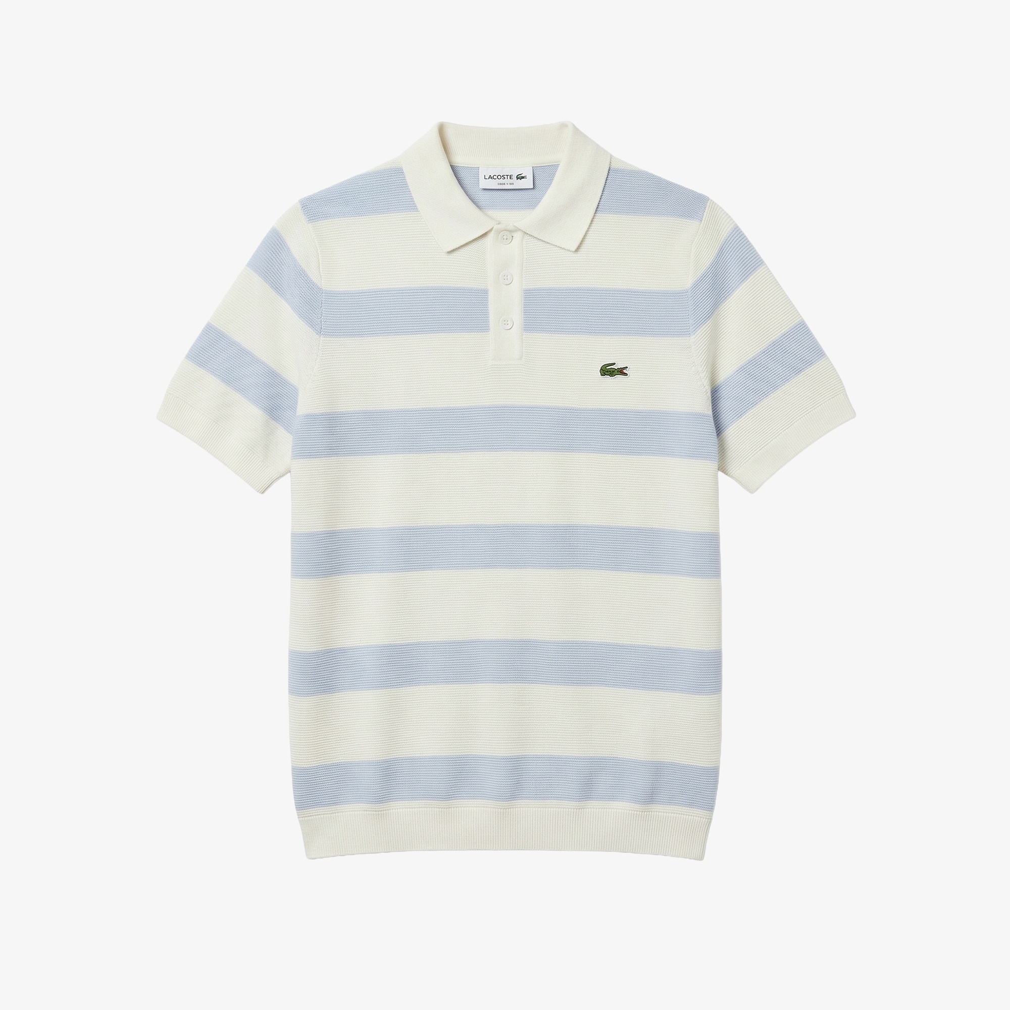 Erkek Gömlek Yaka Çizgili Açık Mavi Triko