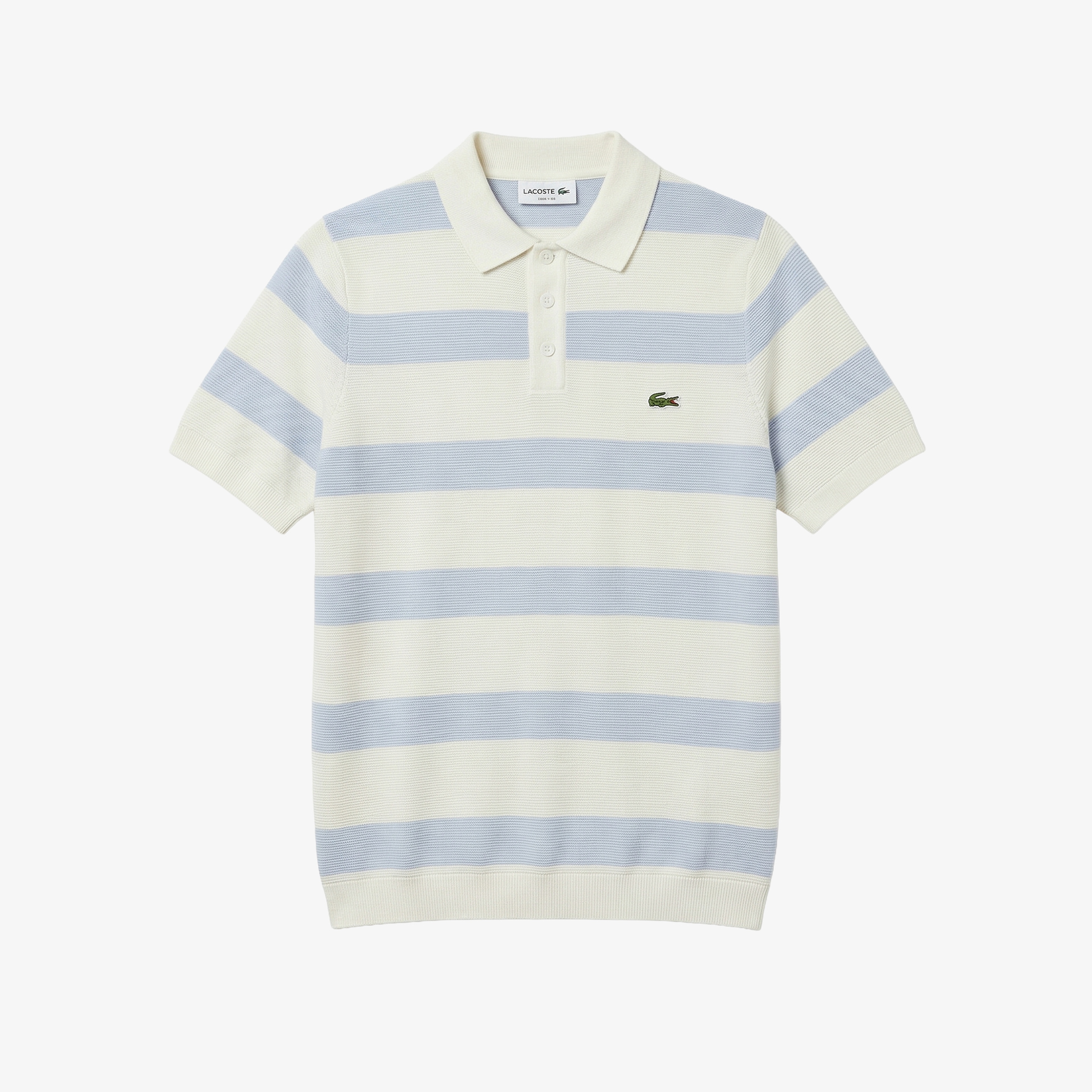 Erkek Gömlek Yaka Çizgili Açık Mavi Triko