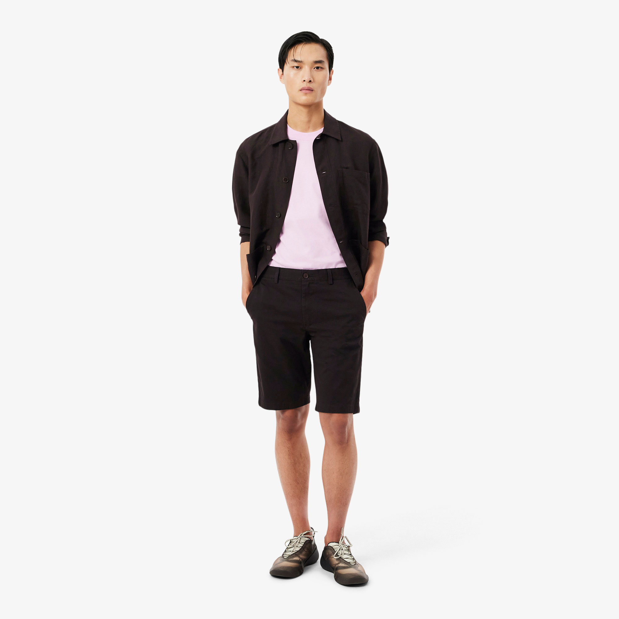 Lacoste Erkek Slim Fit Koyu Kahverengi Bermuda Şort