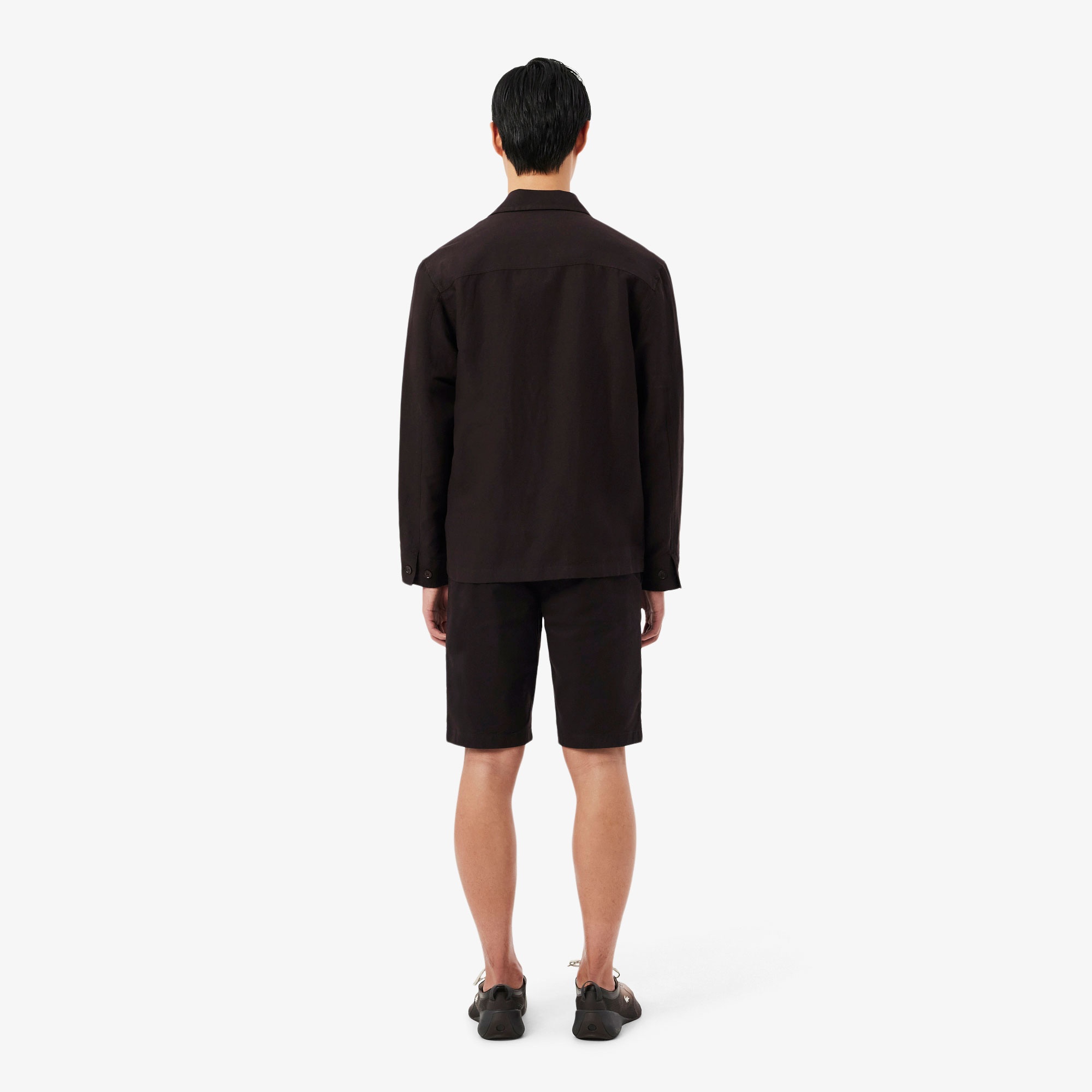 Erkek Slim Fit Koyu Kahverengi Bermuda Şort