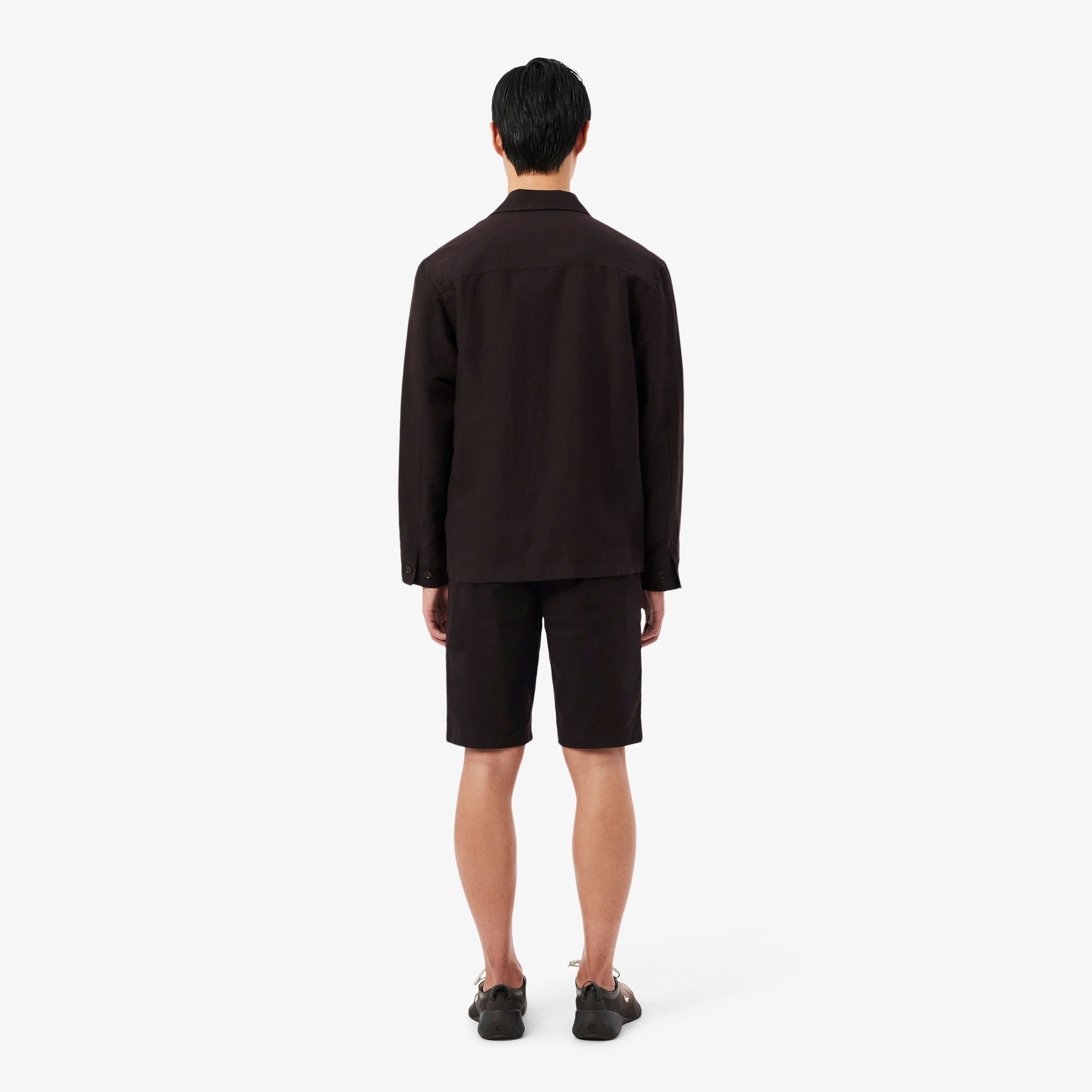 Erkek Slim Fit Koyu Kahverengi Bermuda Şort