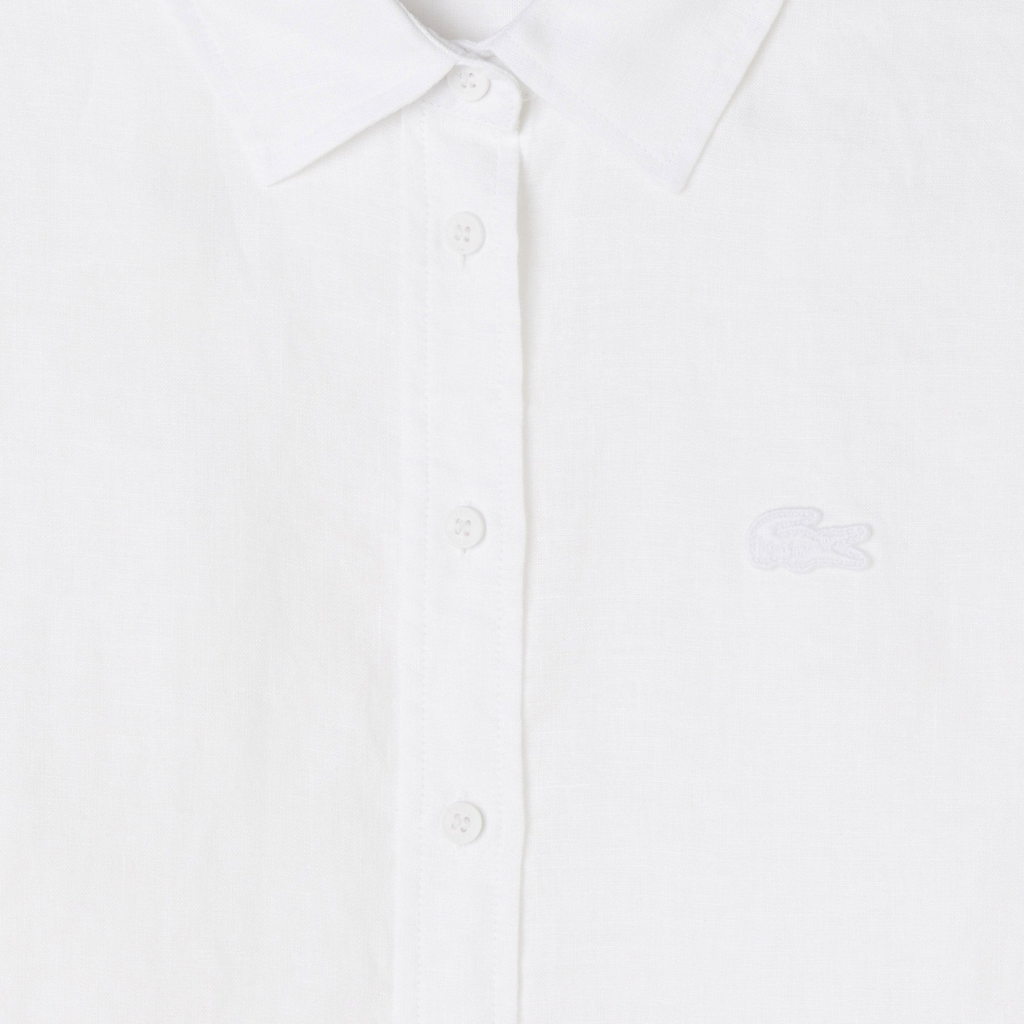 Lacoste Kadın Relaxed Fit Beyaz Gömlek görsel 4