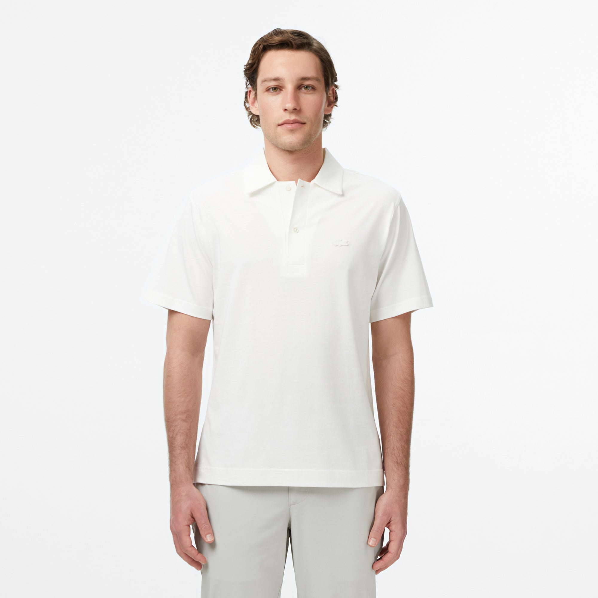 Lacoste Erkek Classic Fit Beyaz Paris Polo