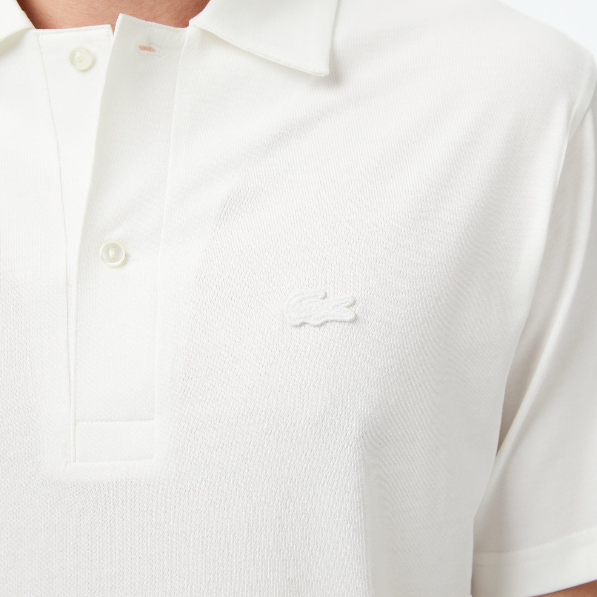 Lacoste Erkek Classic Fit Beyaz Paris Polo görsel 7