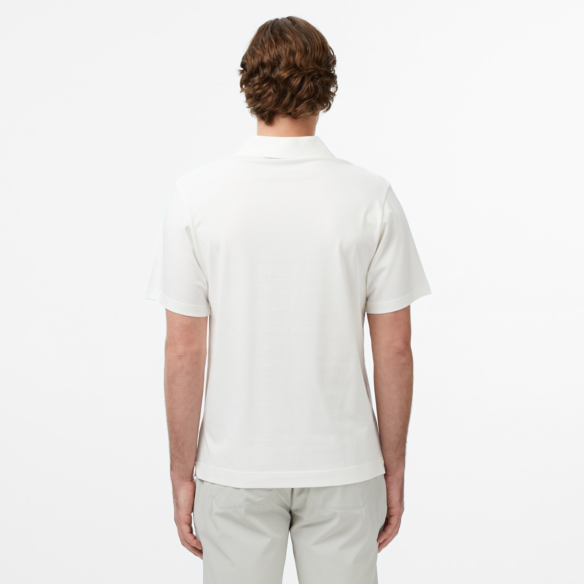 L!VE Erkek Classic Fit Beyaz Polo