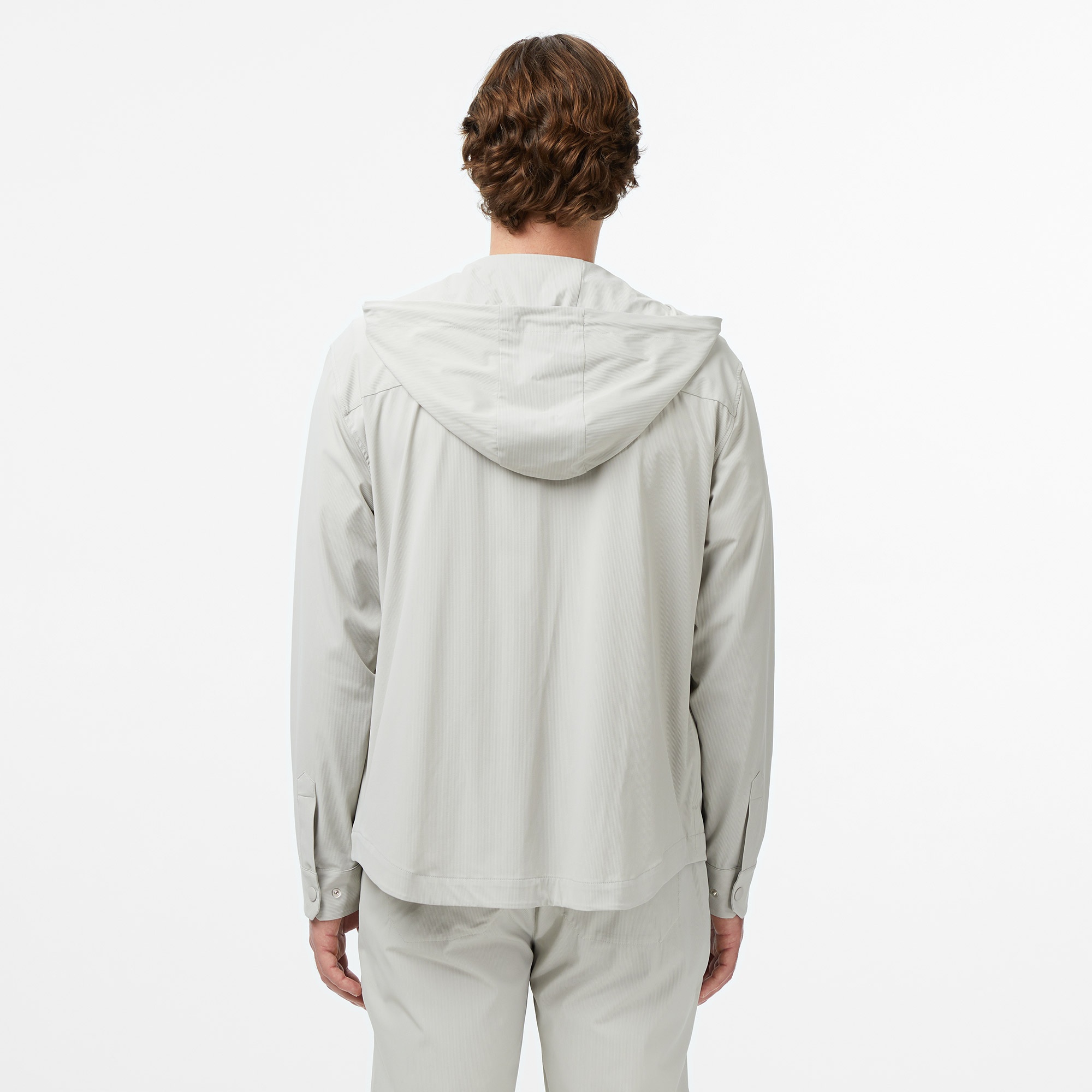 Erkek Regular Fit Kapüşonlu Gri Gömlek