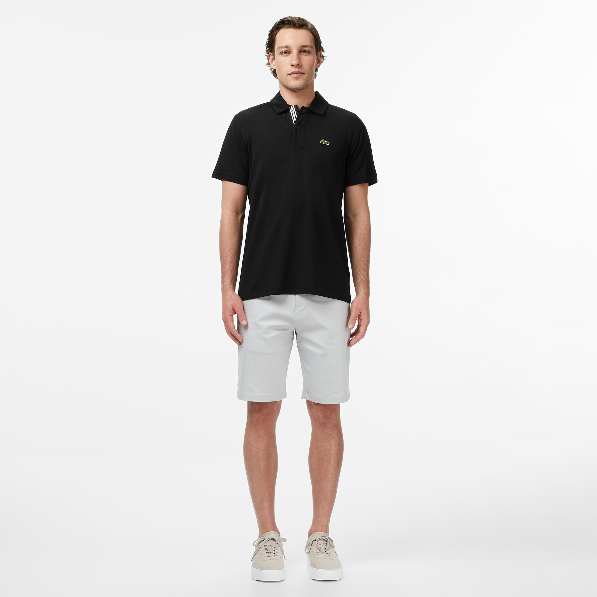 Lacoste Erkek Regular Fit Siyah Polo görsel 5