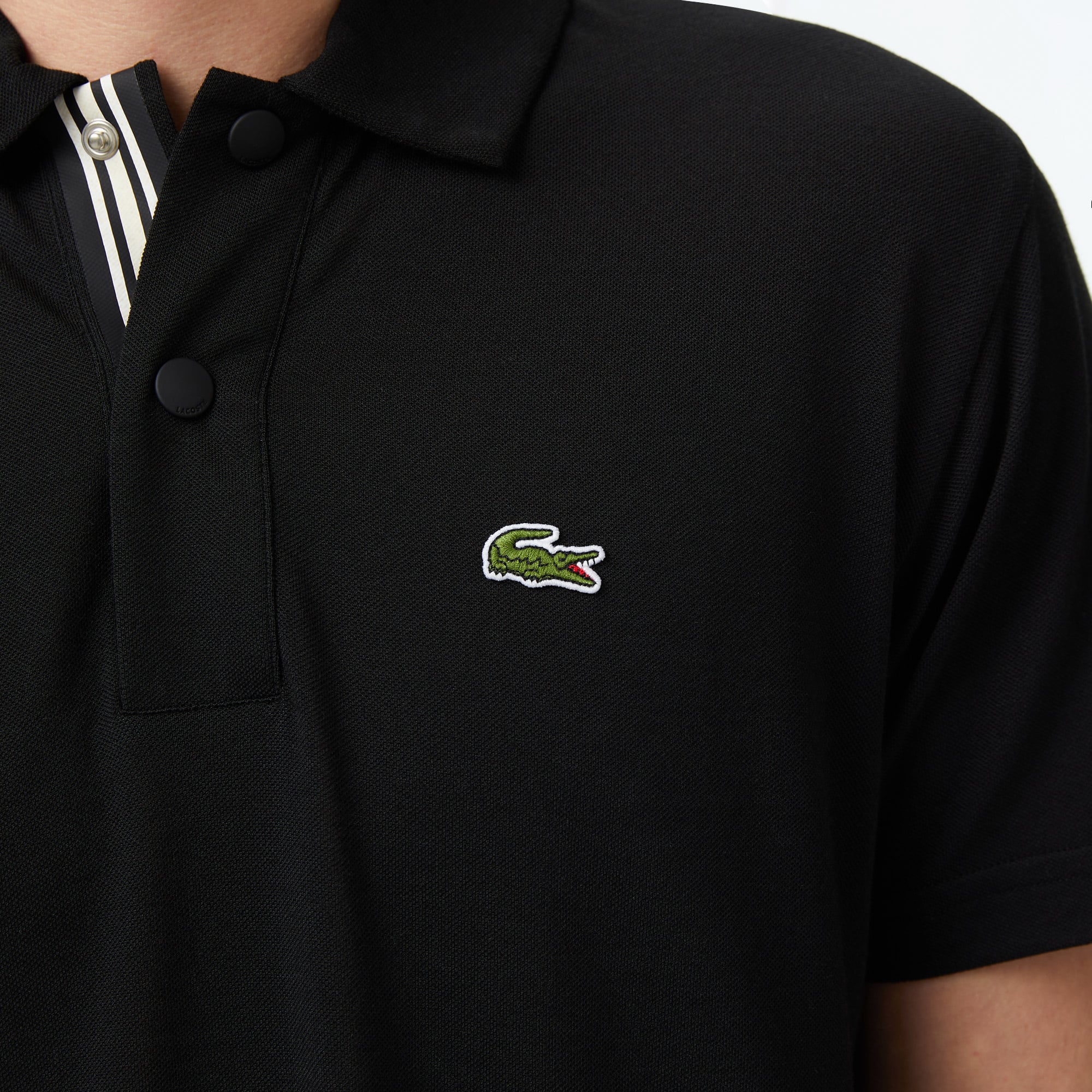 Lacoste Erkek Regular Fit Siyah Polo görsel 7