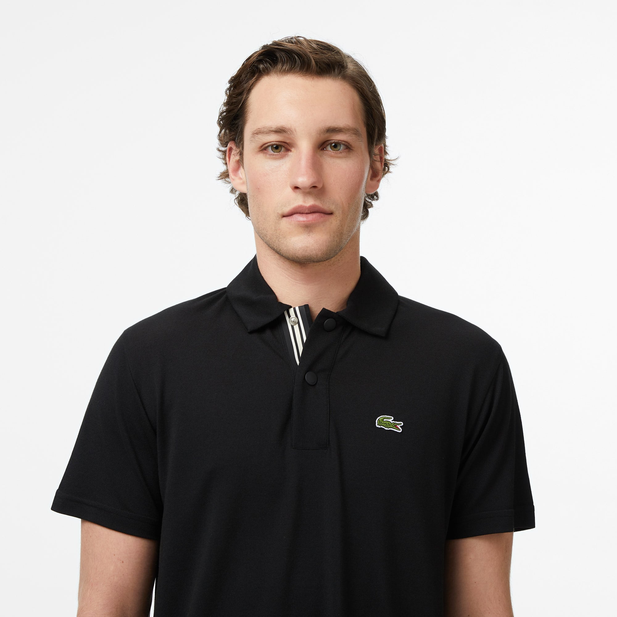 Lacoste Erkek Regular Fit Siyah Polo görsel 6