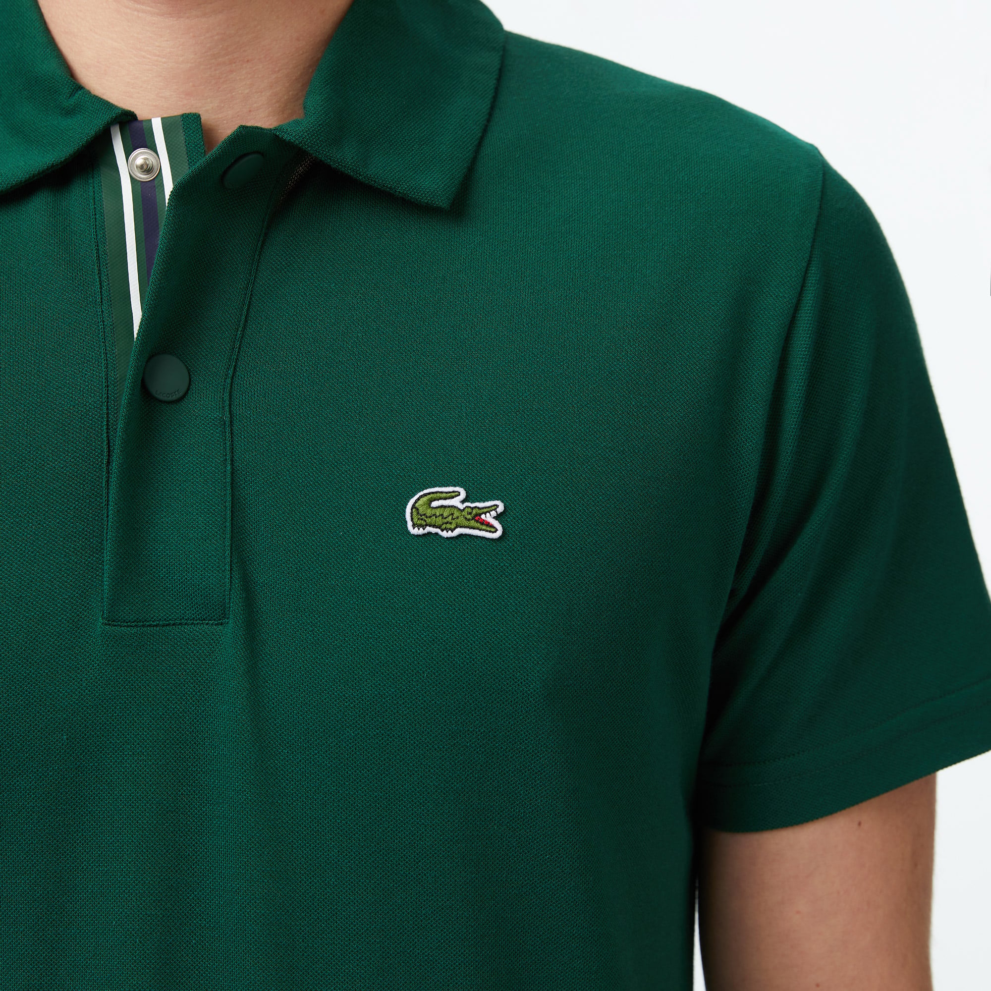 Lacoste Erkek Regular Fit Koyu Yeşil Polo görsel 7