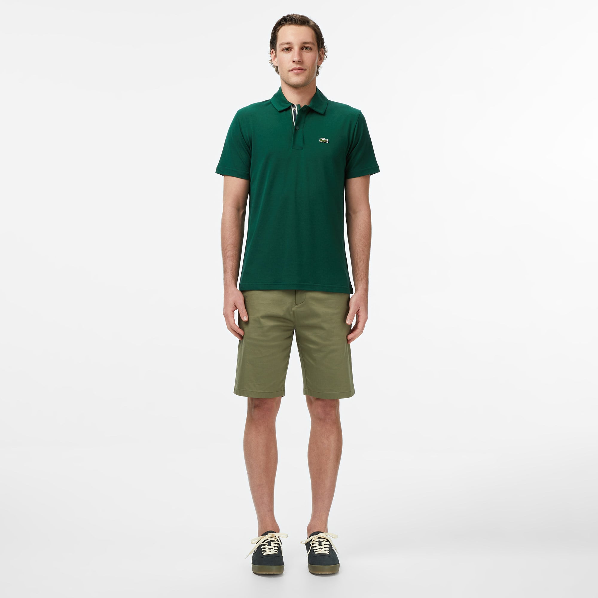 Lacoste Erkek Regular Fit Koyu Yeşil Polo görsel 5