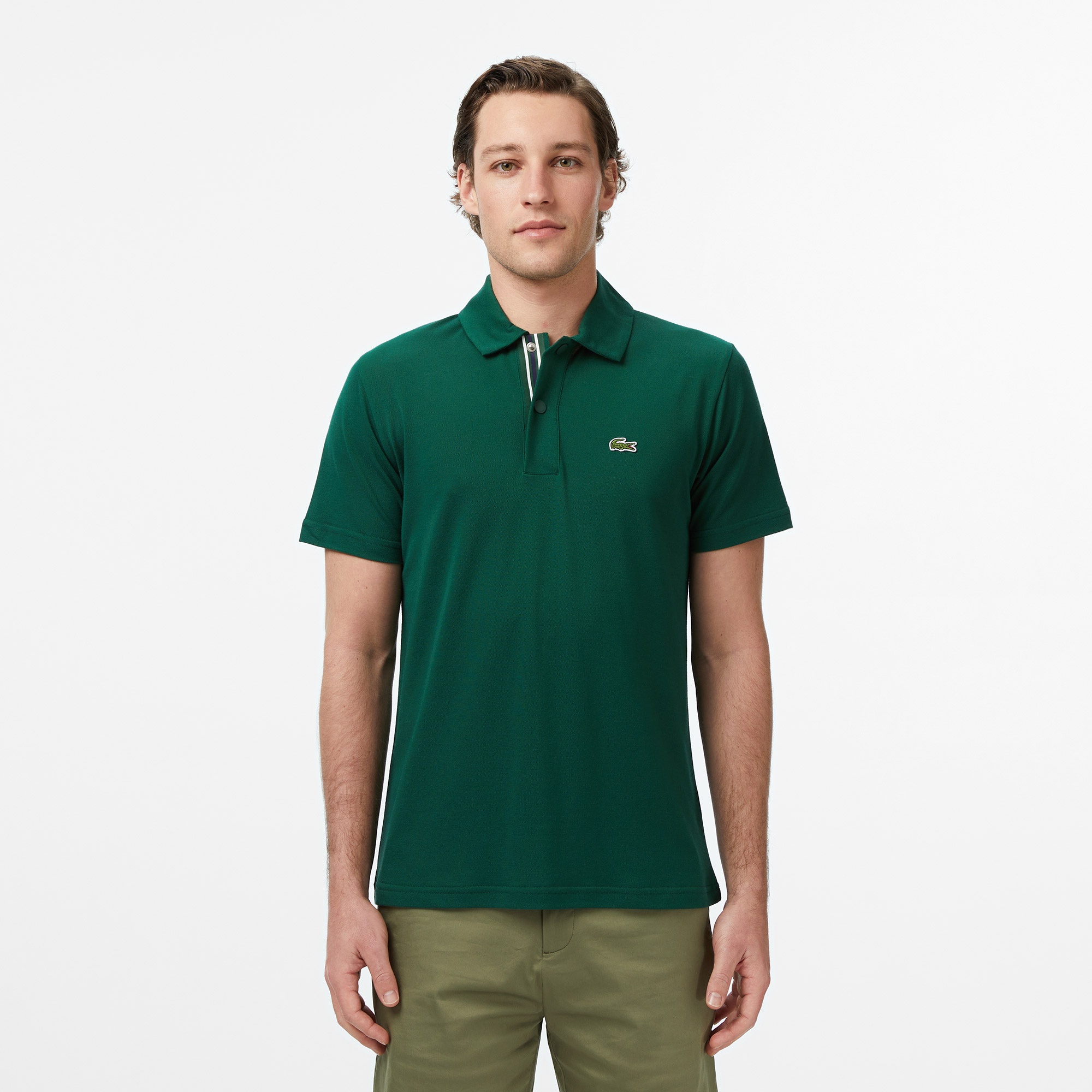 Erkek Regular Fit Koyu Yeşil Polo