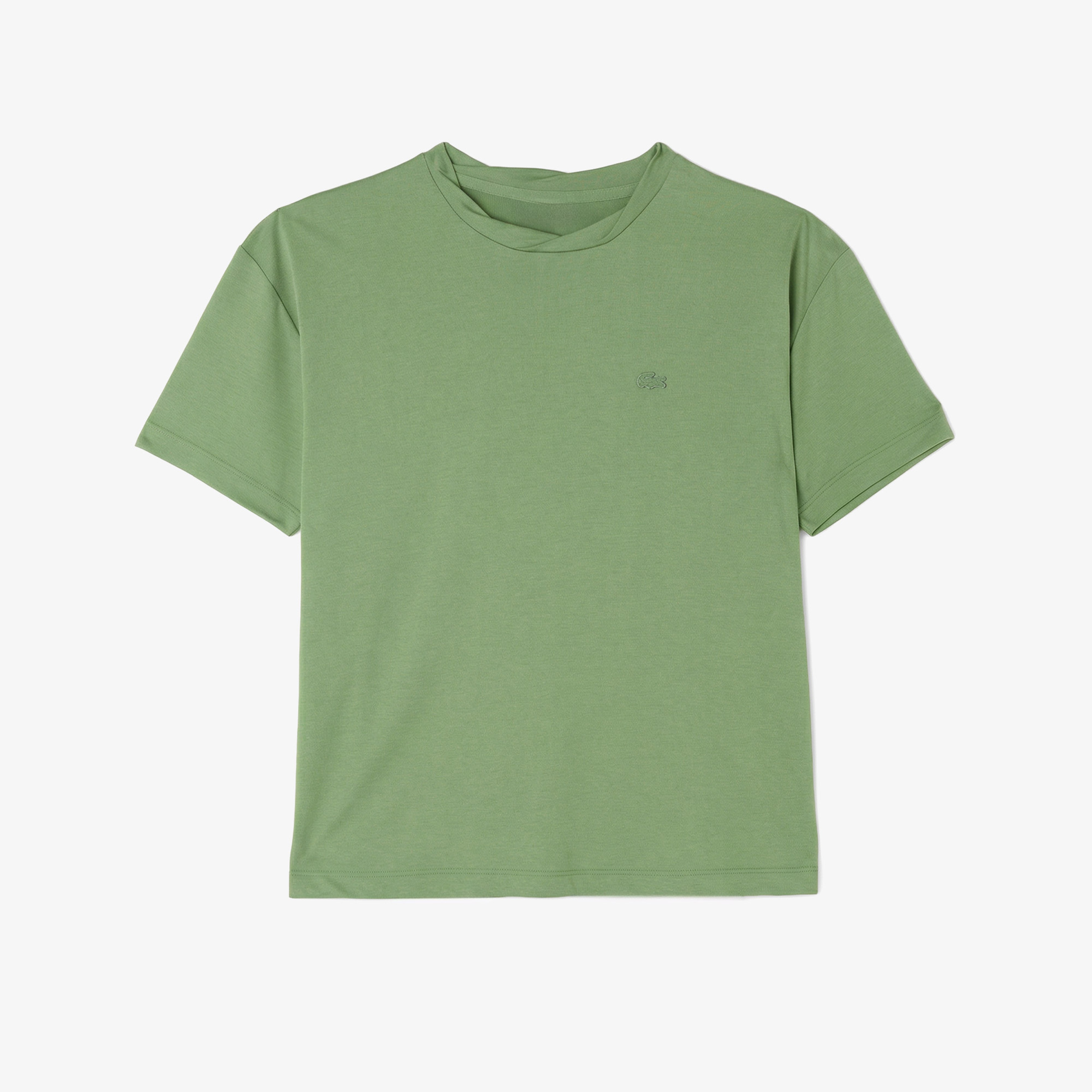 Kadın Relaxed Fit Bisiklet Yaka Yeşil T-Shirt