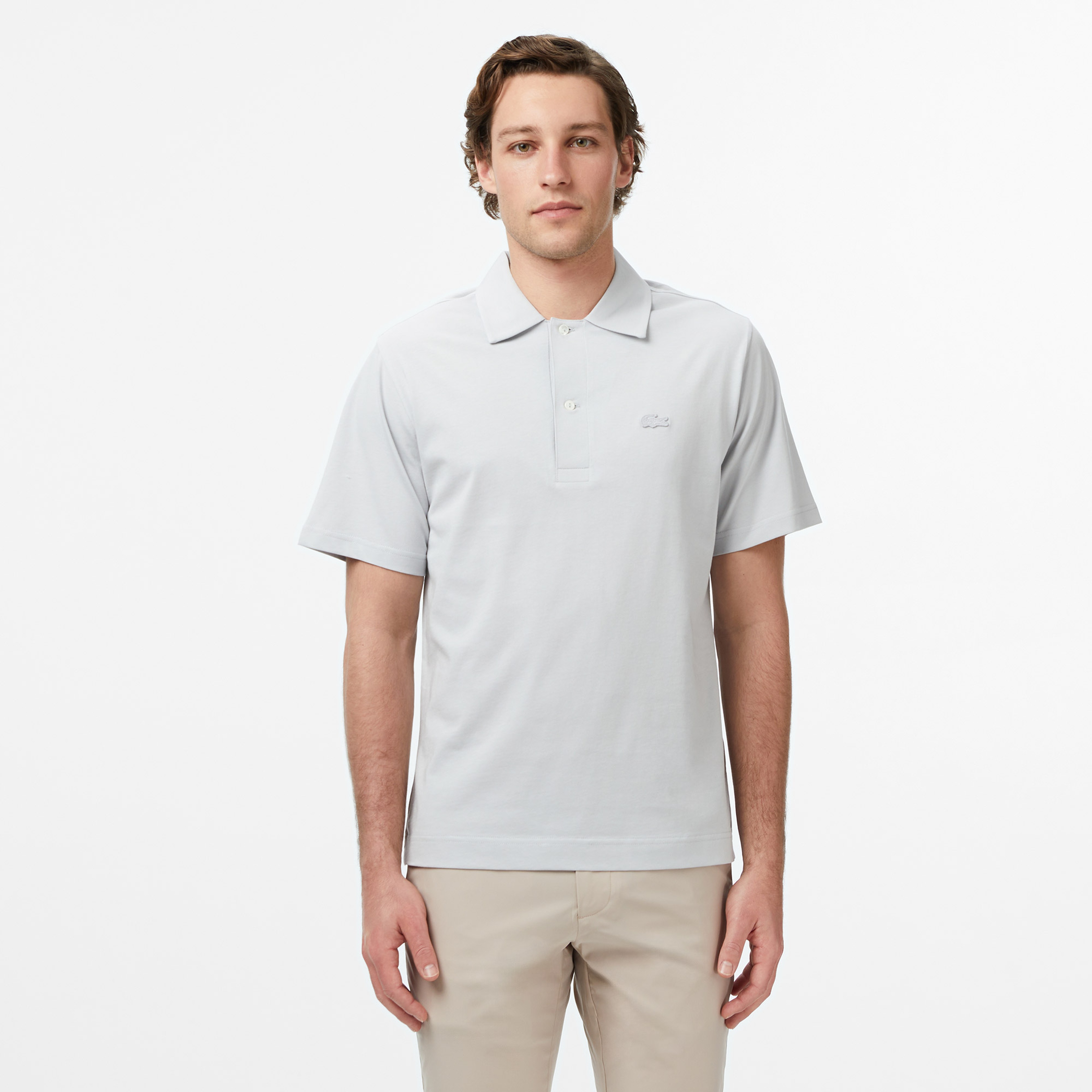 Erkek Classic Fit Gri Polo