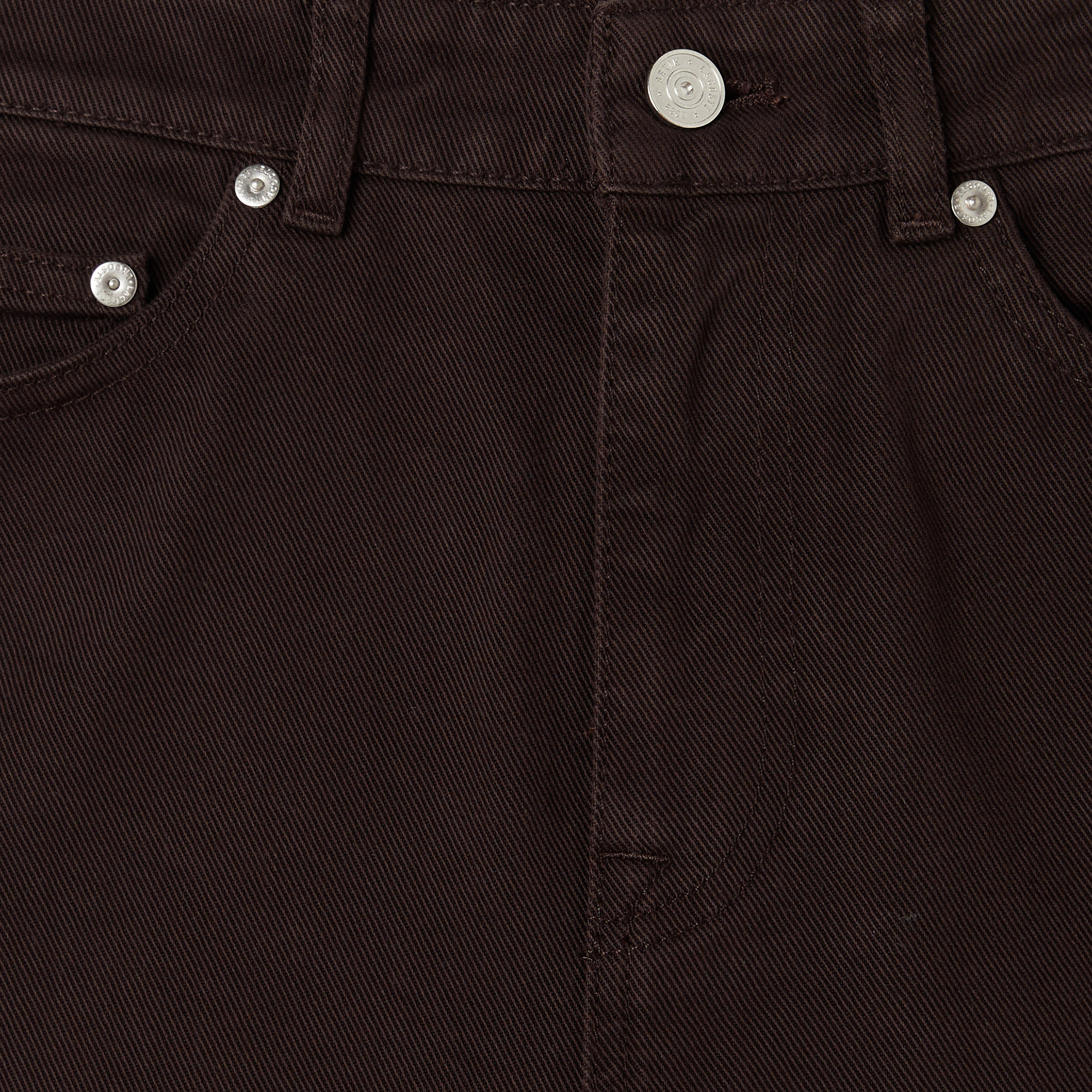 Lacoste Erkek Straight Fit Koyu Kahverengi Jean Pantolon görsel 6
