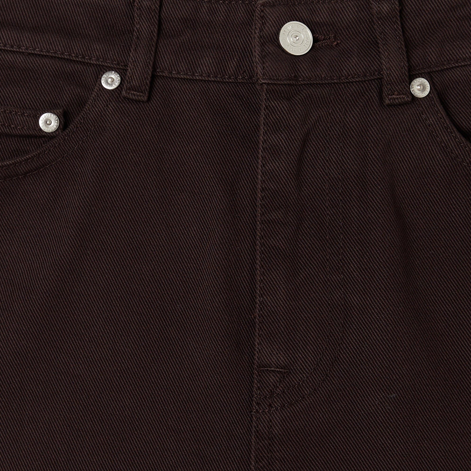 Erkek Straight Fit Koyu Kahverengi Jean Pantolon