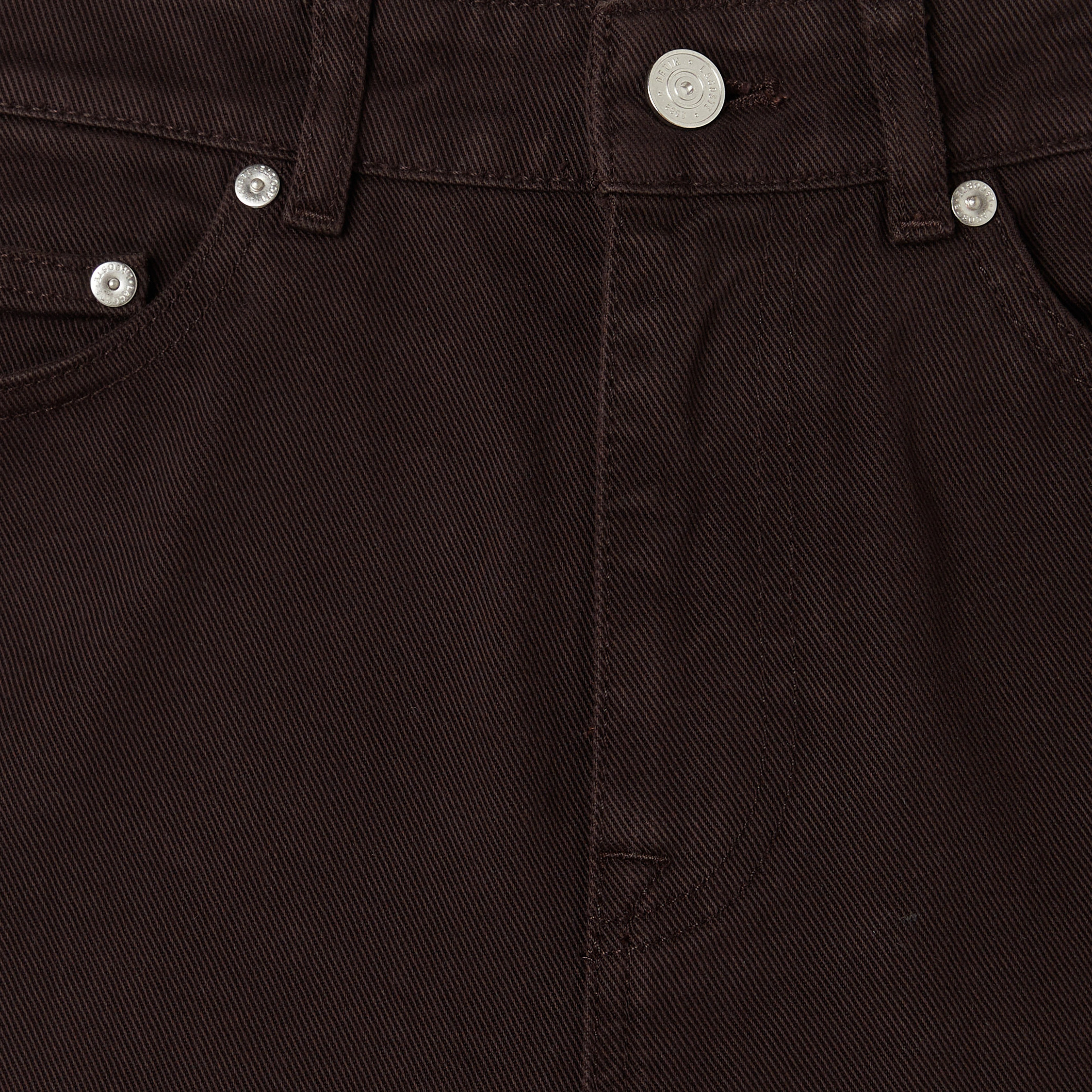 Erkek Straight Fit Koyu Kahverengi Jean Pantolon