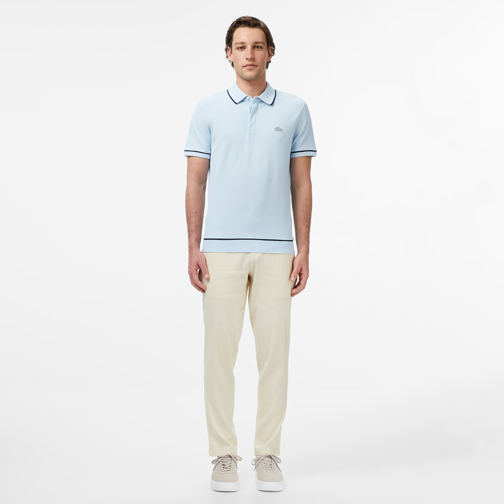 Lacoste Erkek Tapered Fit Krem Chino Pantolon