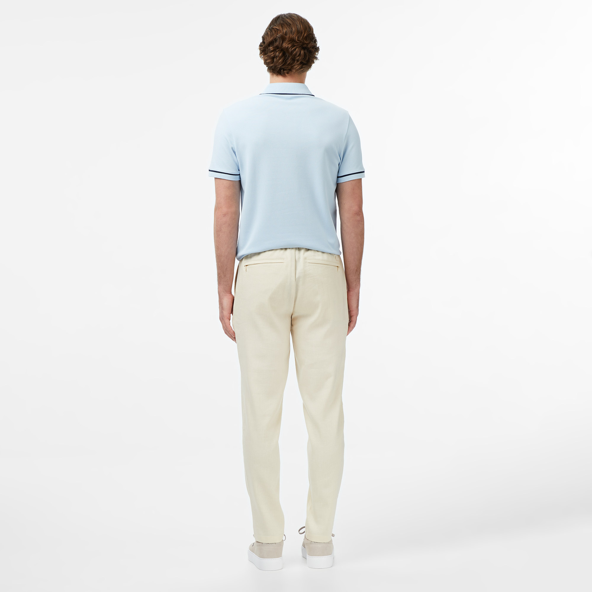 Lacoste Erkek Tapered Fit Krem Chino Pantolon görsel 2
