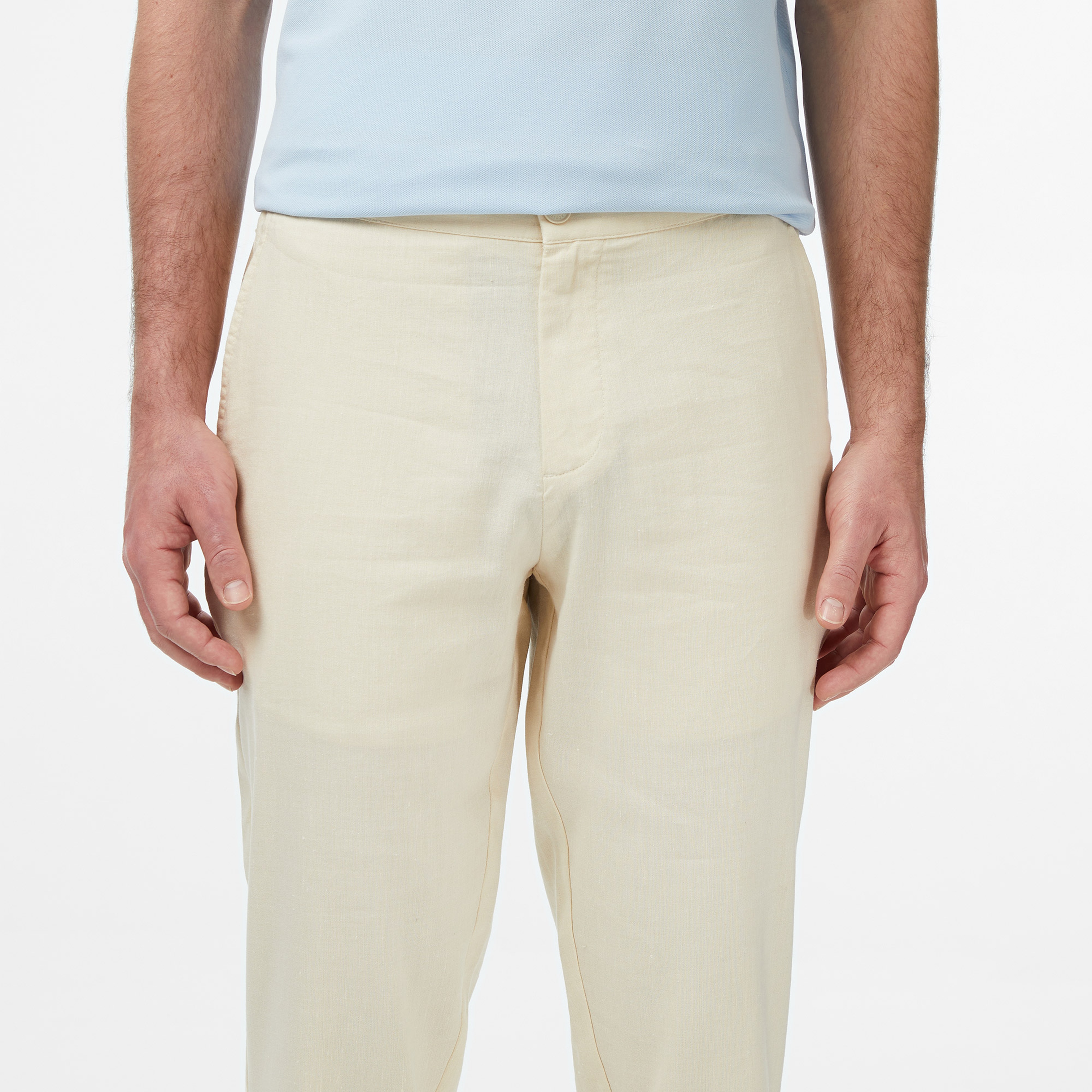 Erkek Tapered Fit Bej Pantolon