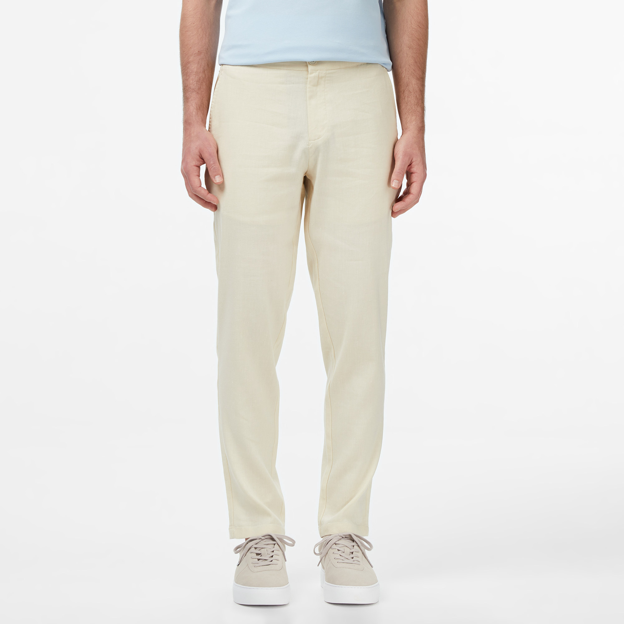 Lacoste Erkek Tapered Fit Krem Chino Pantolon görsel 6