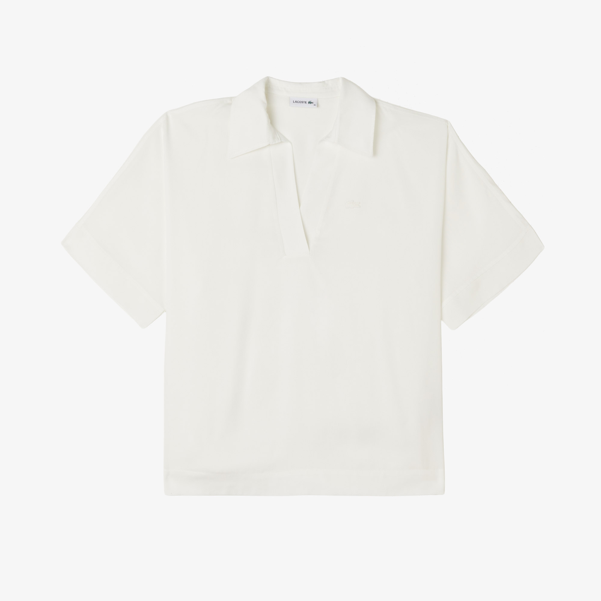 Lacoste Kadın Regular Fit Kısa Kollu Polo Yaka Beyaz Bluz görsel 3